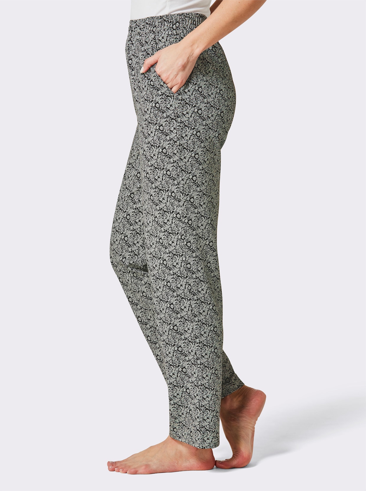 feel good Broek - zwart/ecru