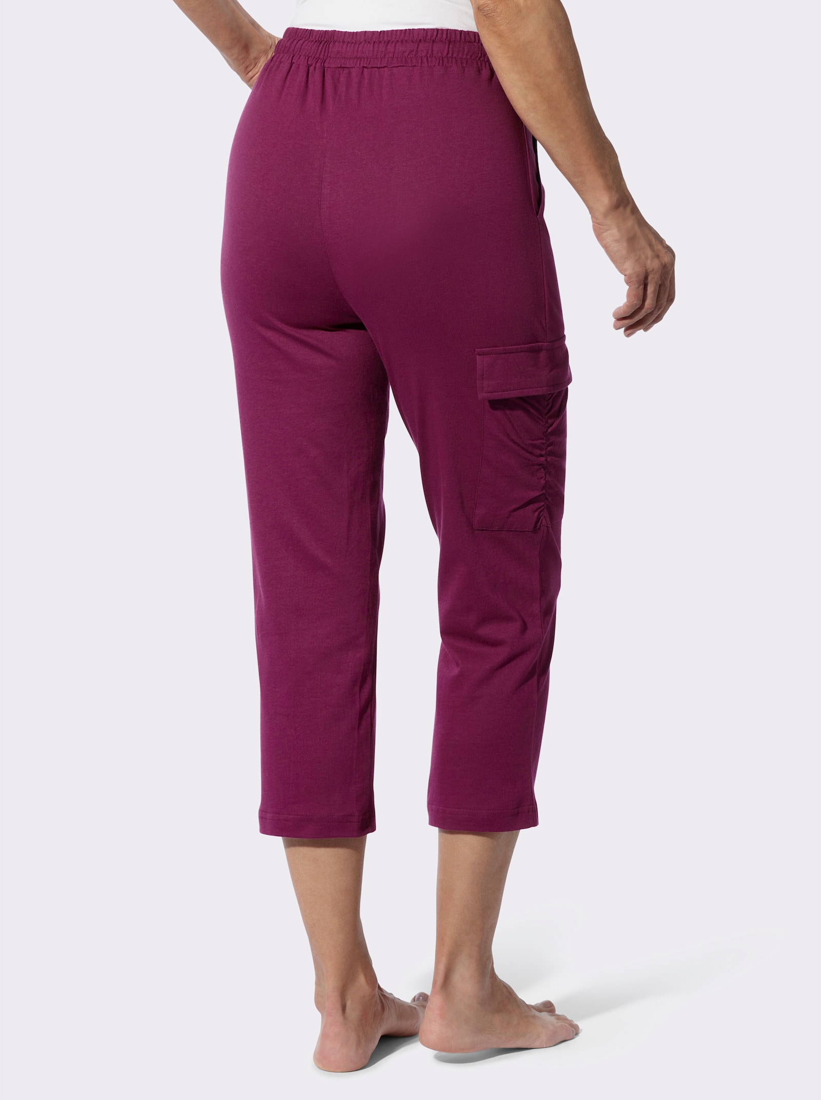 7/8-Hose mit aufgesetzter Pattentasche - malve
