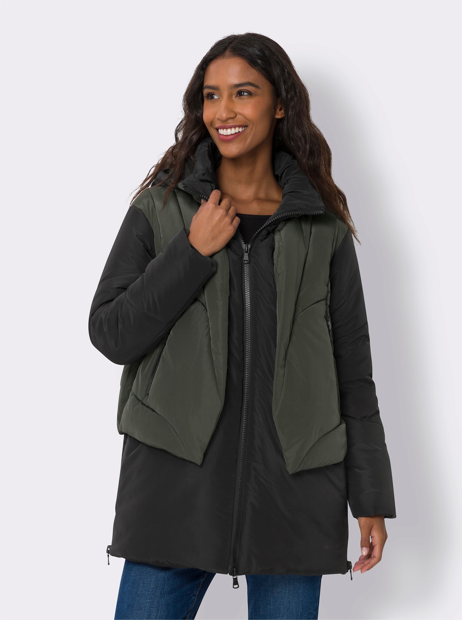 heine Veste avec glissières latérales - noir