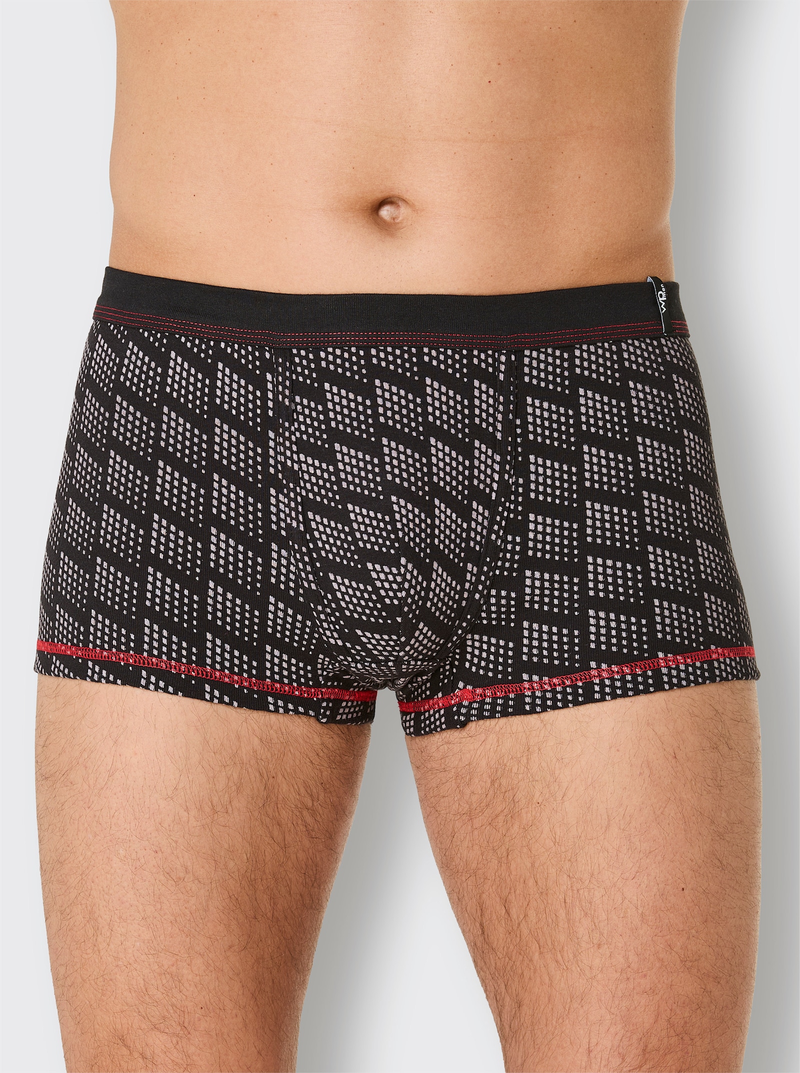 wäschepur men Pants - grau-meliert + anthrazit-meliert + schwarz-bedruckt