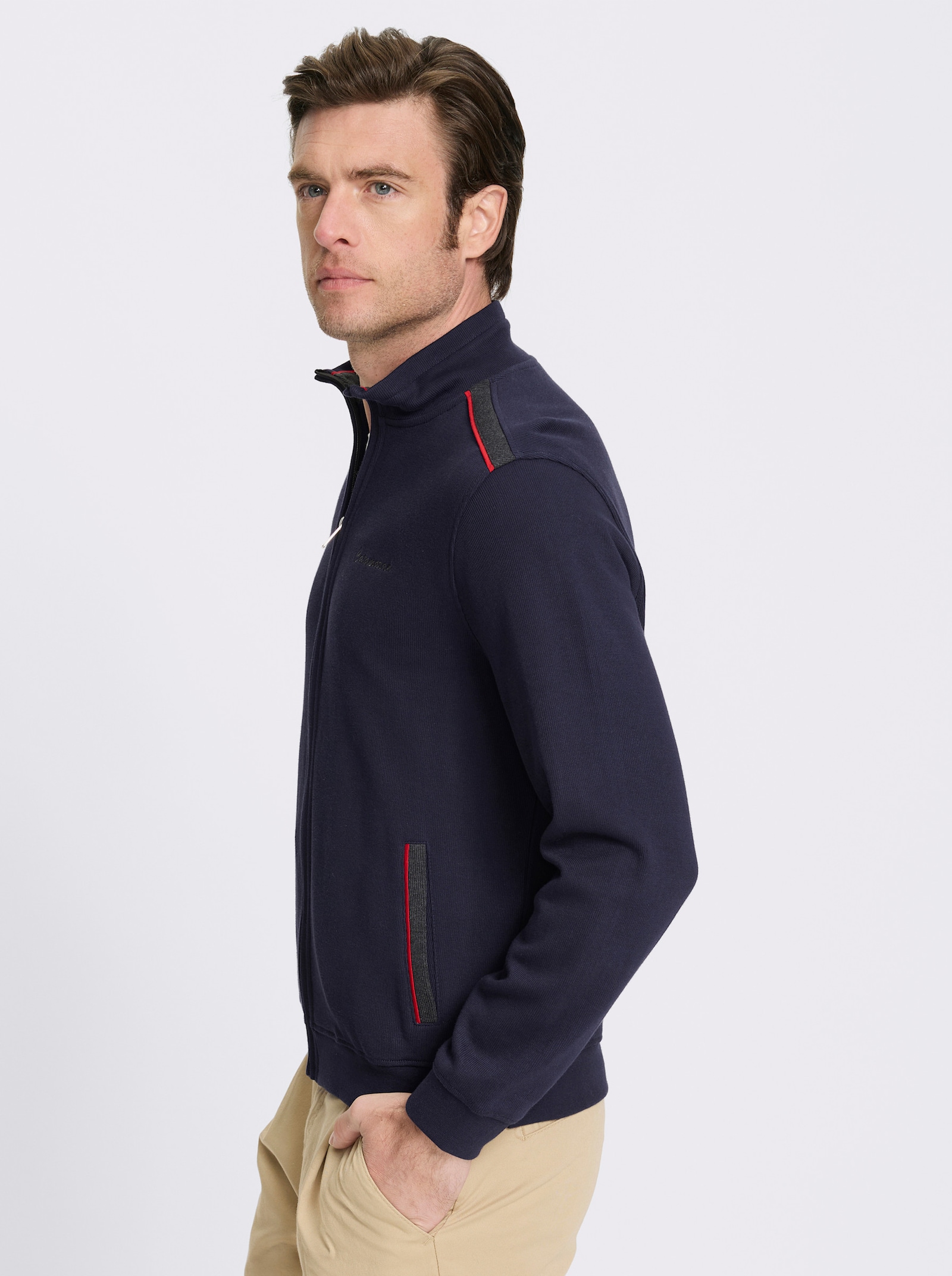 Catamaran Shirtjacke mit durchgehendem Reißverschluss - marine