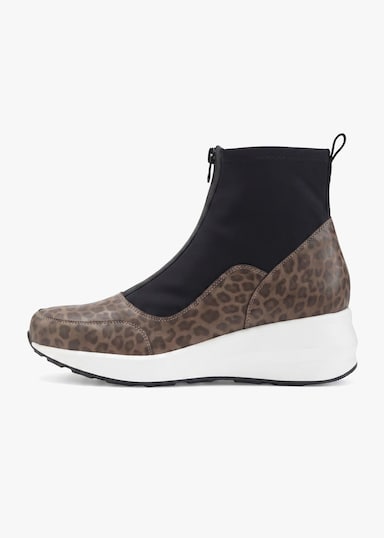 LASCANA Stiefelette - leo/schwarz