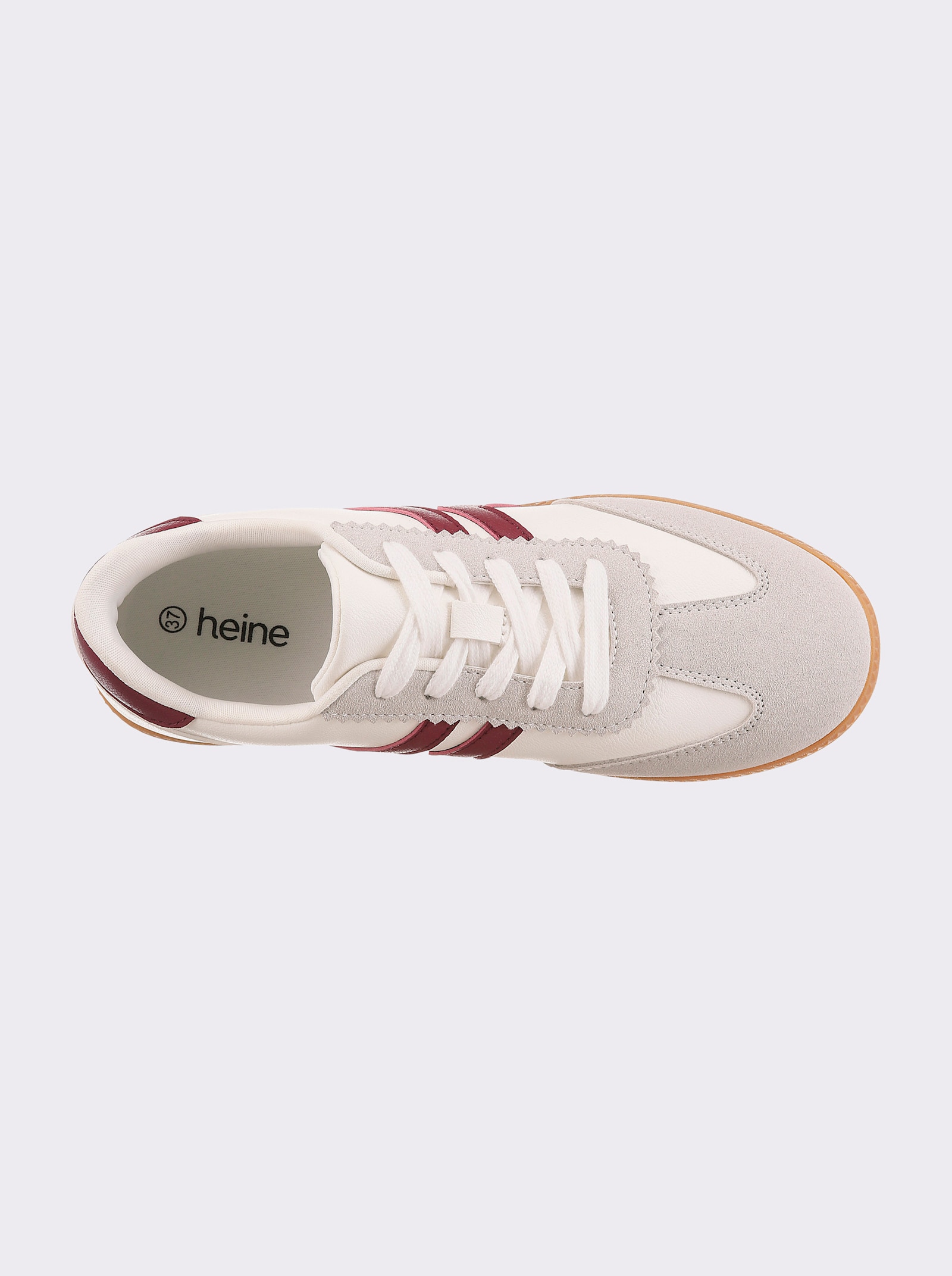 heine Sneaker - weiß-bordeaux