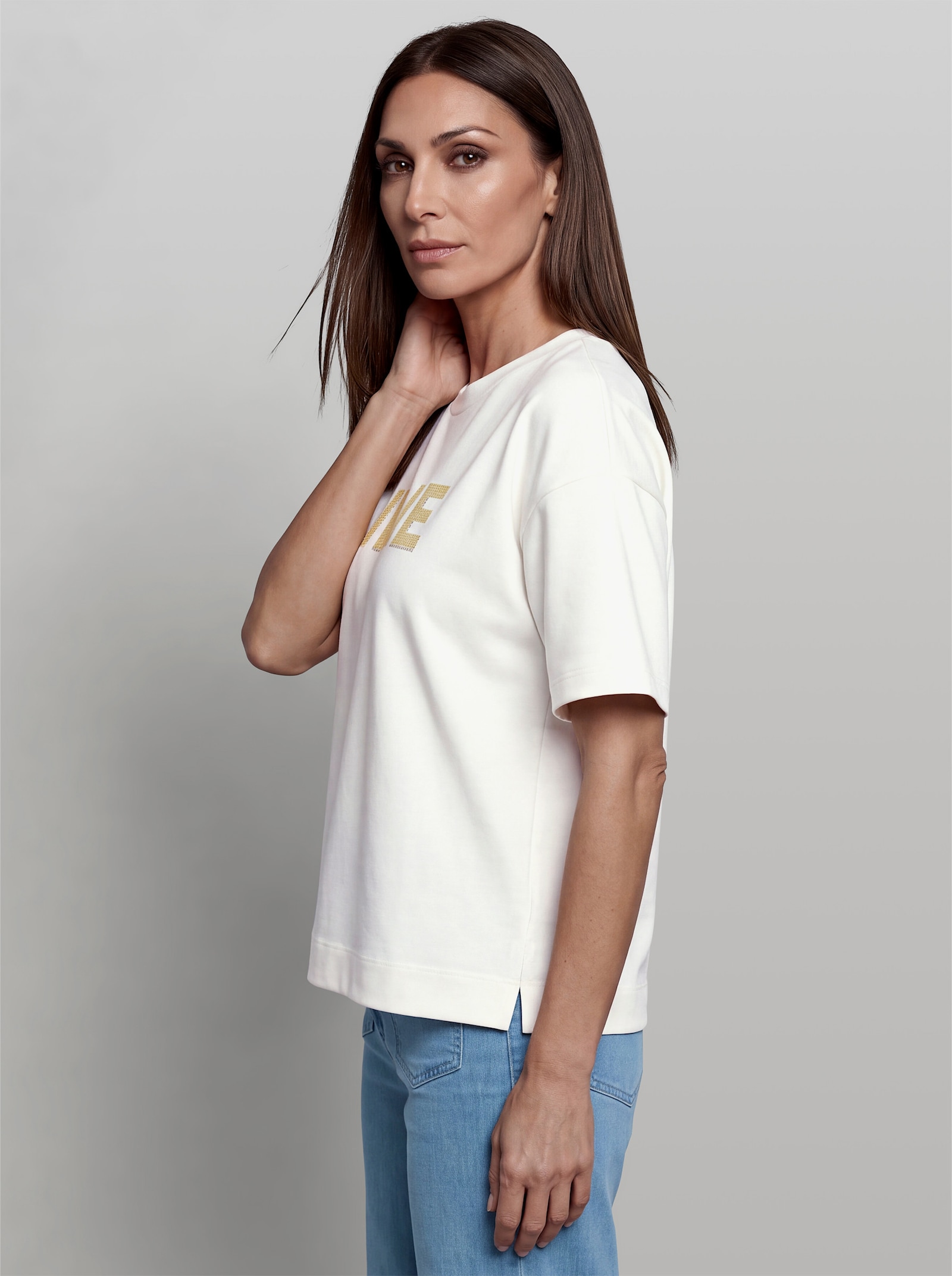 heine Sweatshirt mit Spitzen-Details - ecru