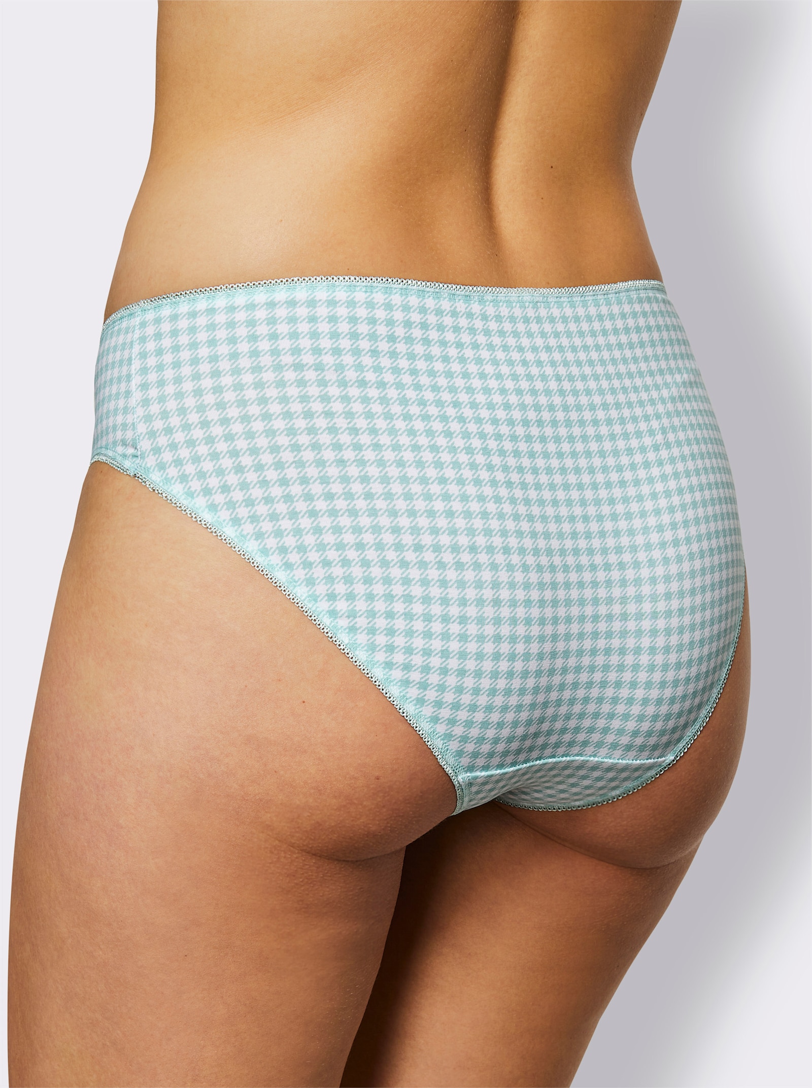 wäschepur Jazzpants - 2x mint gestreept + 2x mint geruit