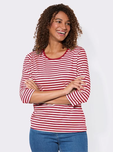 Shirt-Set mit 3/4-Ärmeln - rot