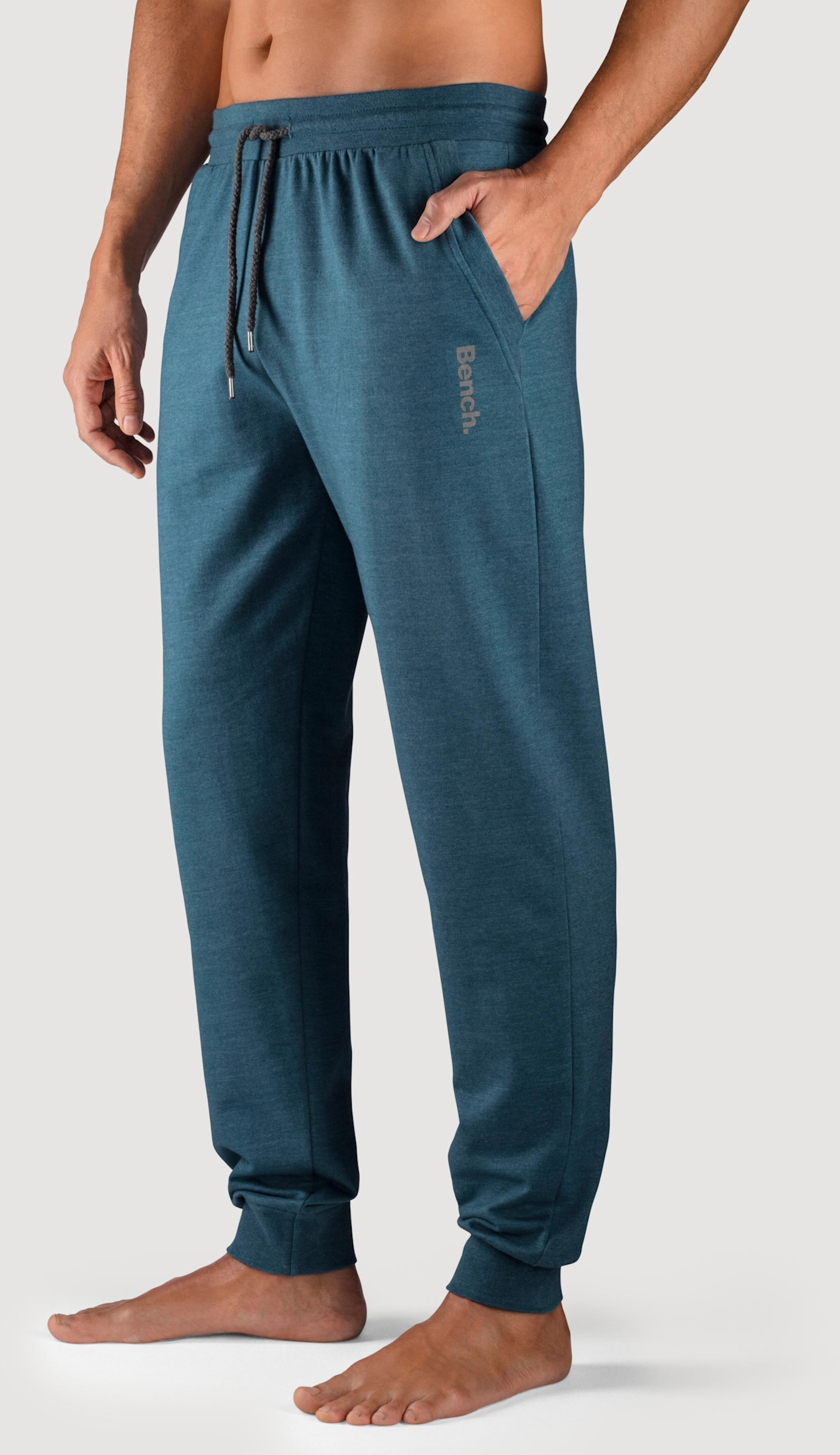 Bench. Loungewear Sweathose - petrol-meliert