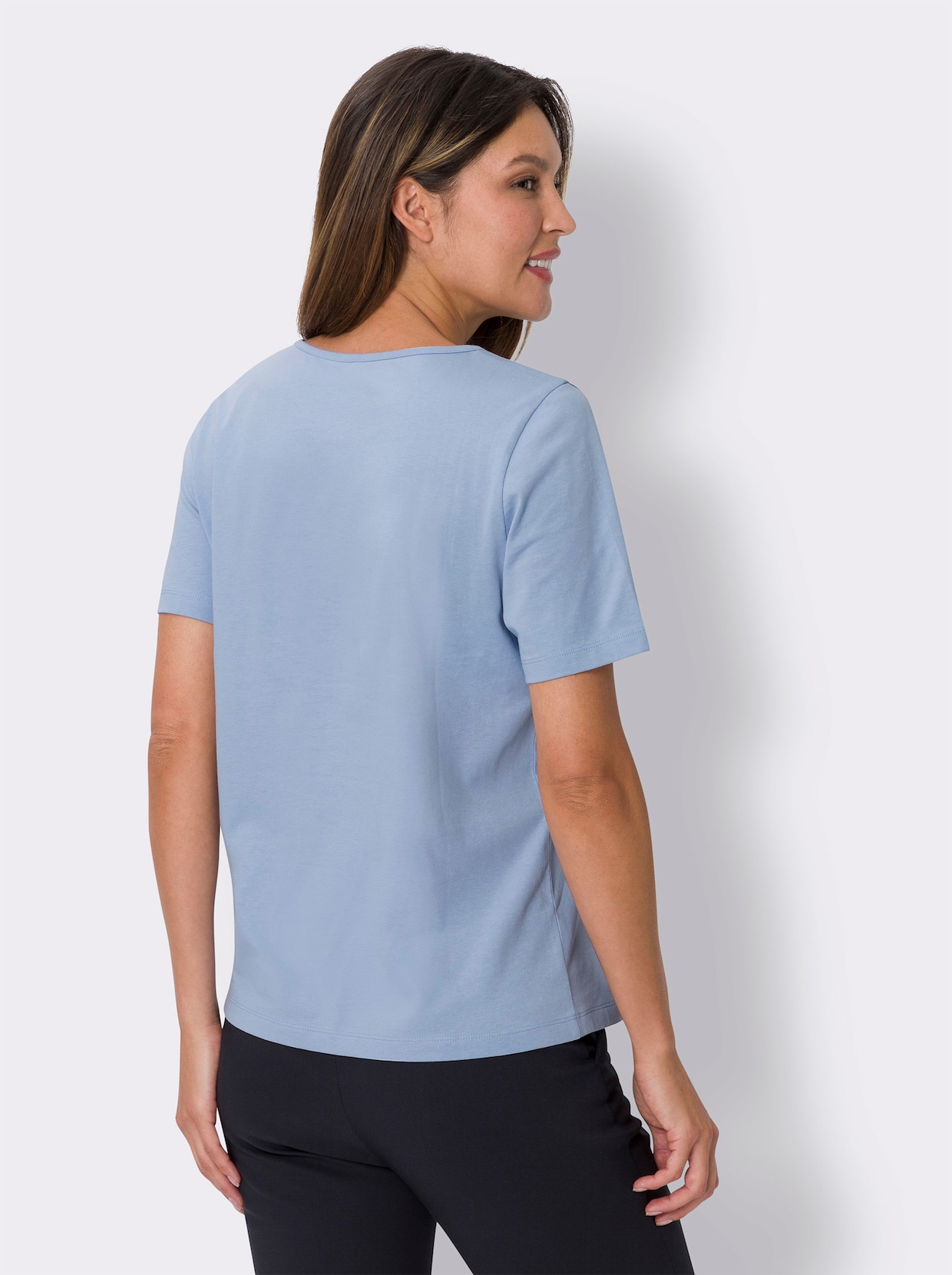 Tričko s krátkým rukávem - modrá-antracitová