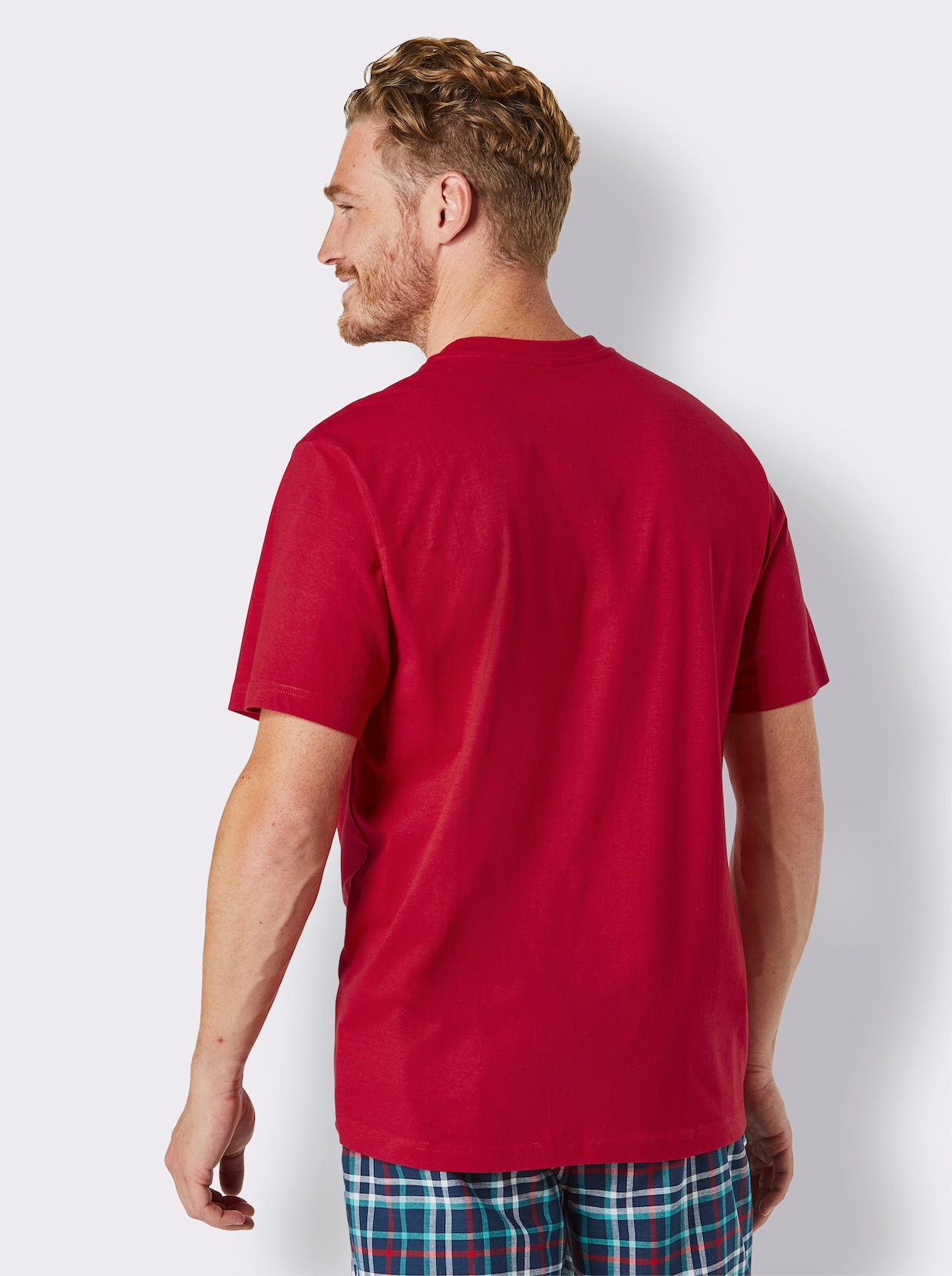 wäschepur men Schlafanzug-Shirt - rot