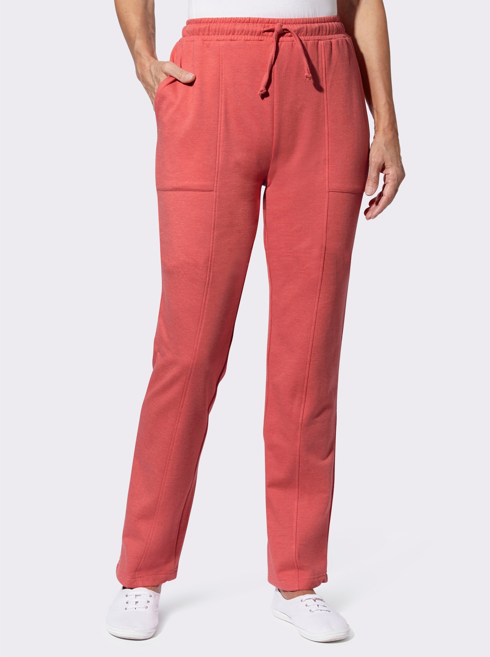 Jerseyhose innen angeraut - grapefruit-meliert