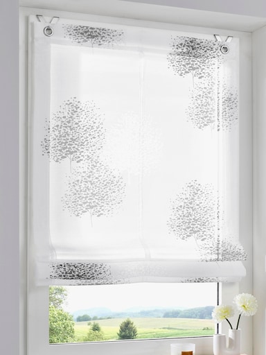 heine home Raffrollo - anthrazit-weiß