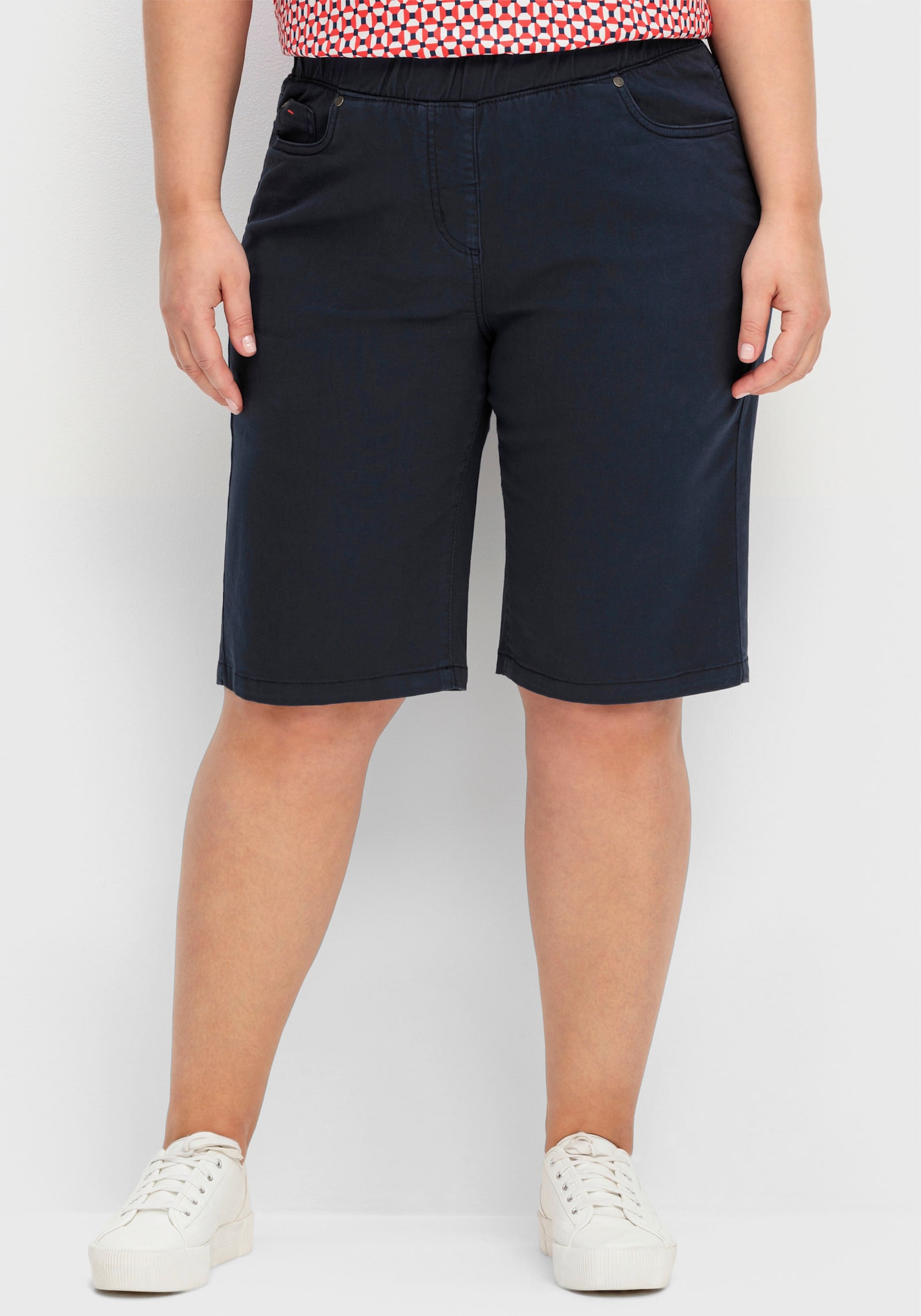 sheego Bermudas aus Twill - nachtblau