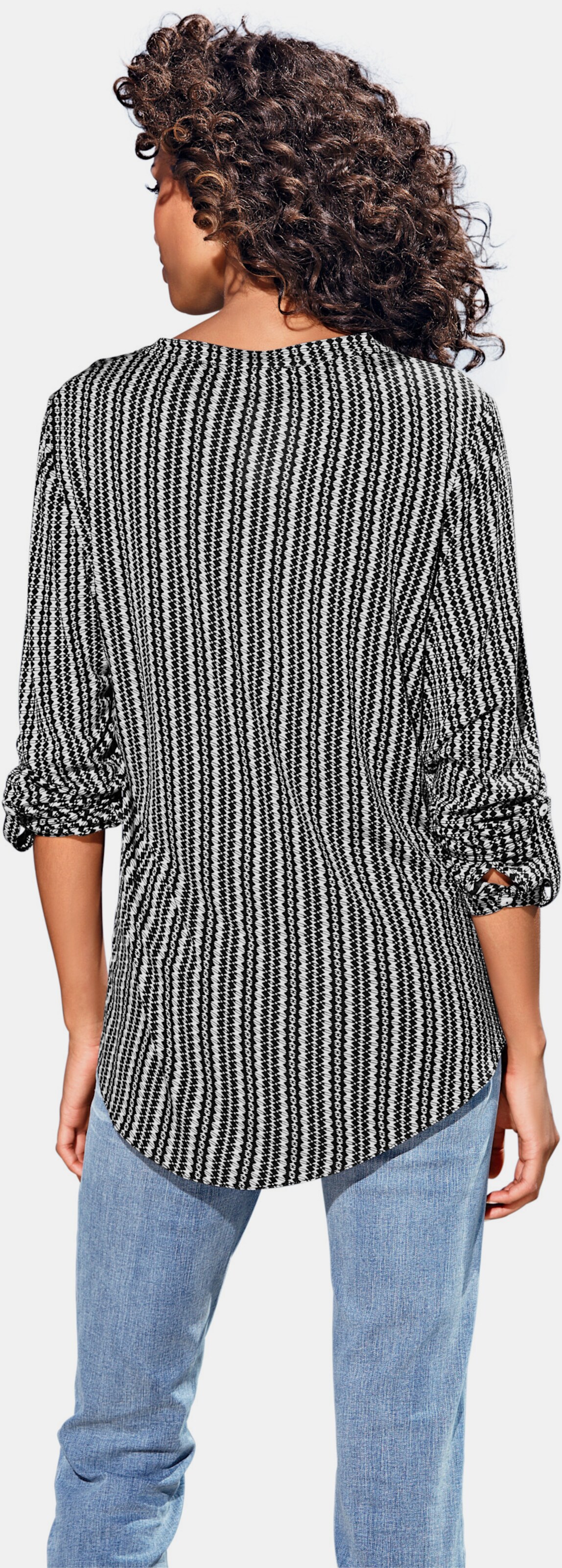 heine Shirtbluse - schwarz-weiß