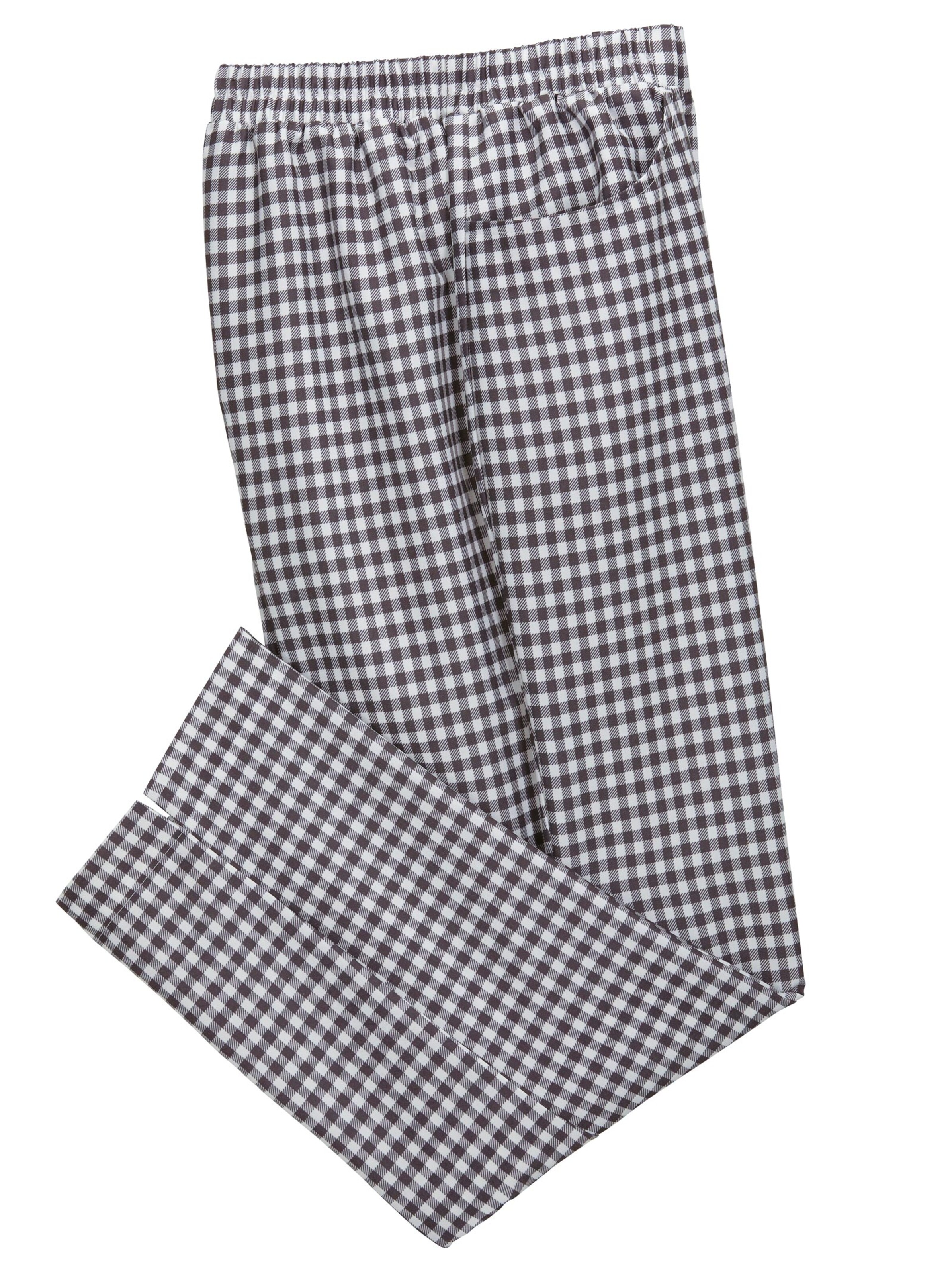 7/8-Hose - schwarz-kariert