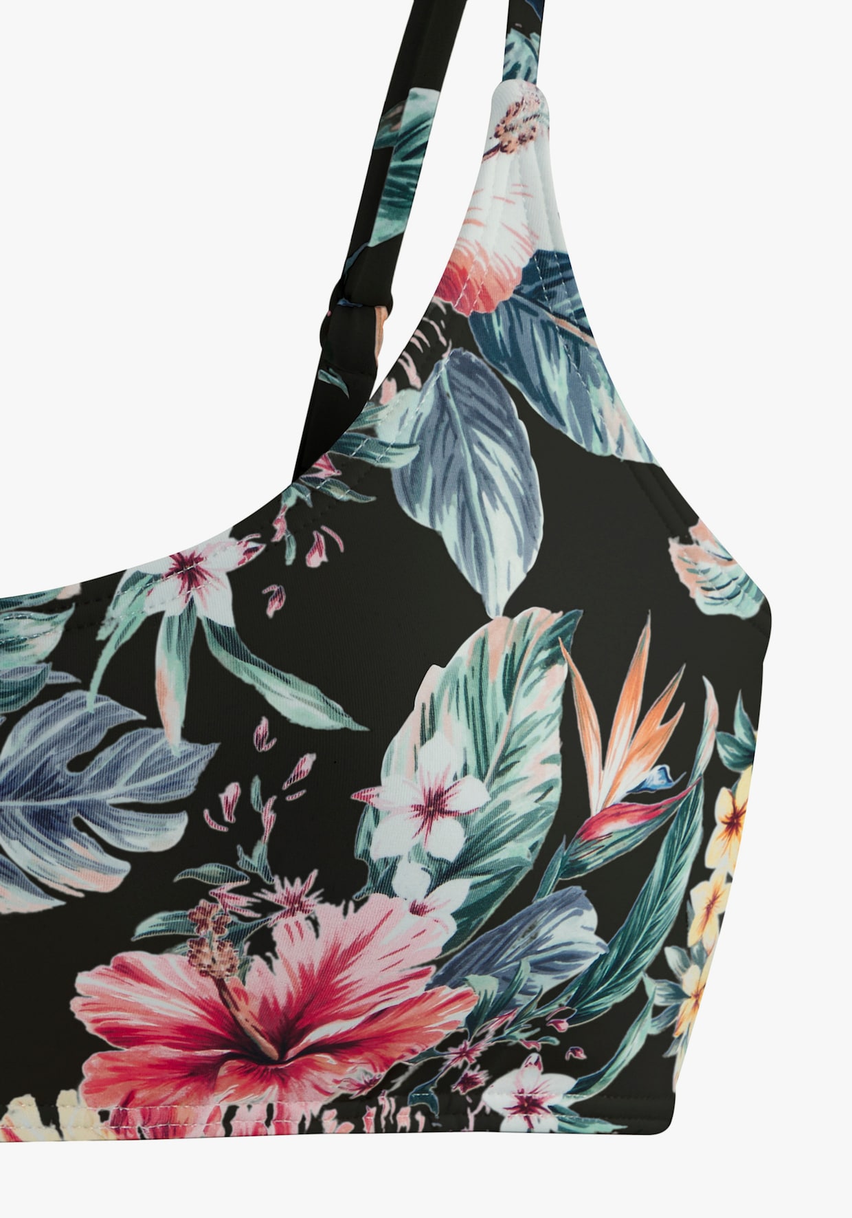 LASCANA haut de bikini bustier - noir imprimé