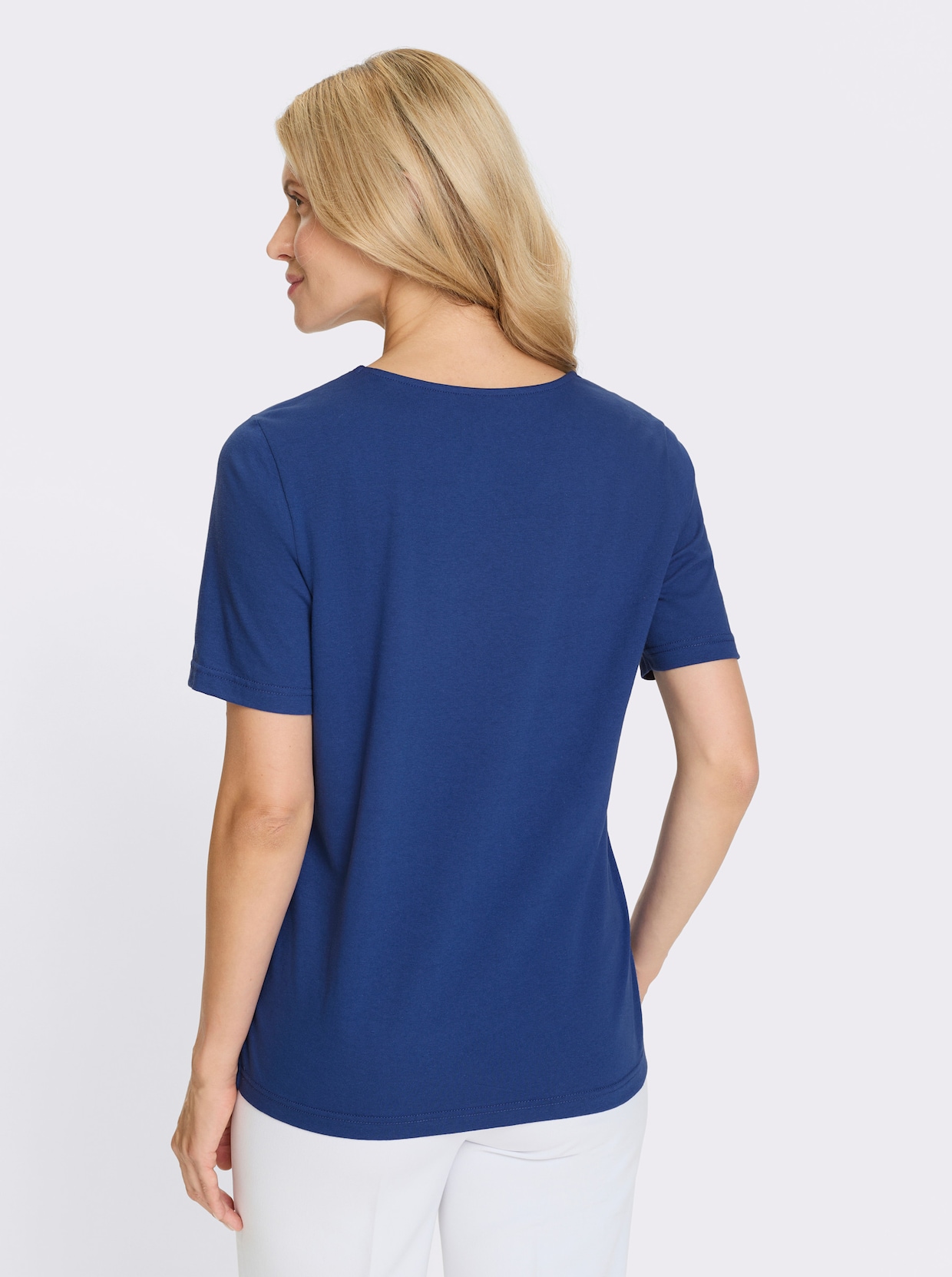 Kurzarmshirt - royalblau