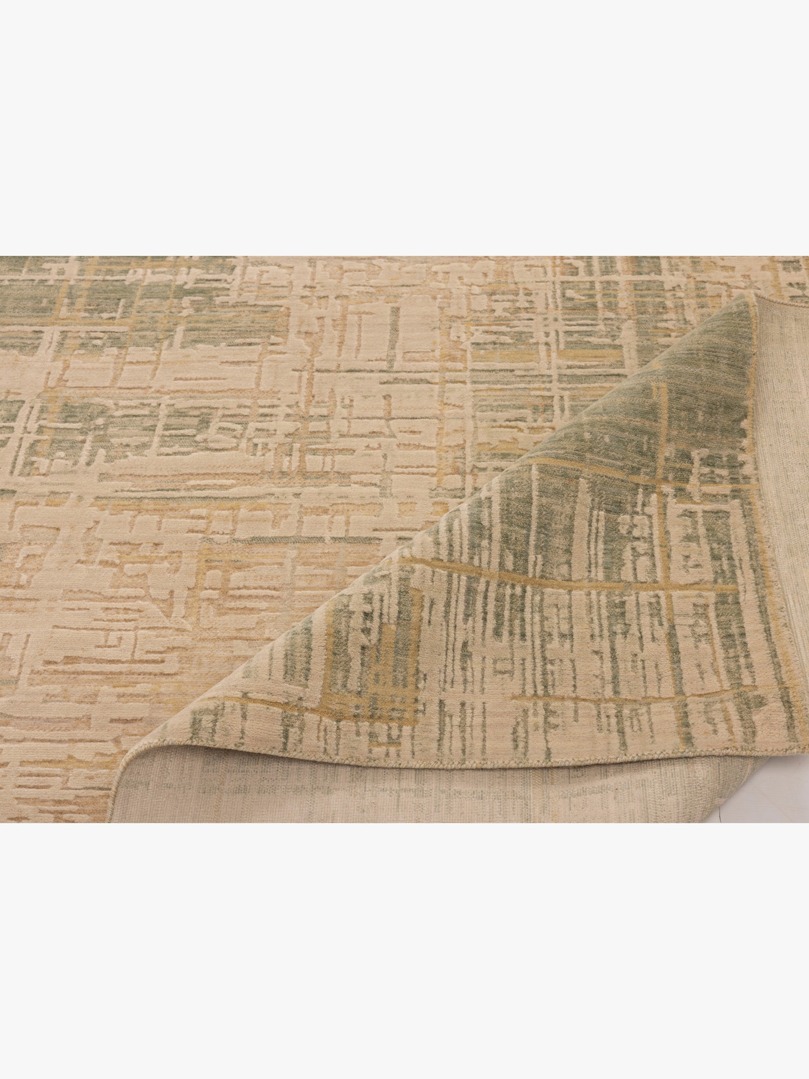 Theko Teppich - beige-grün