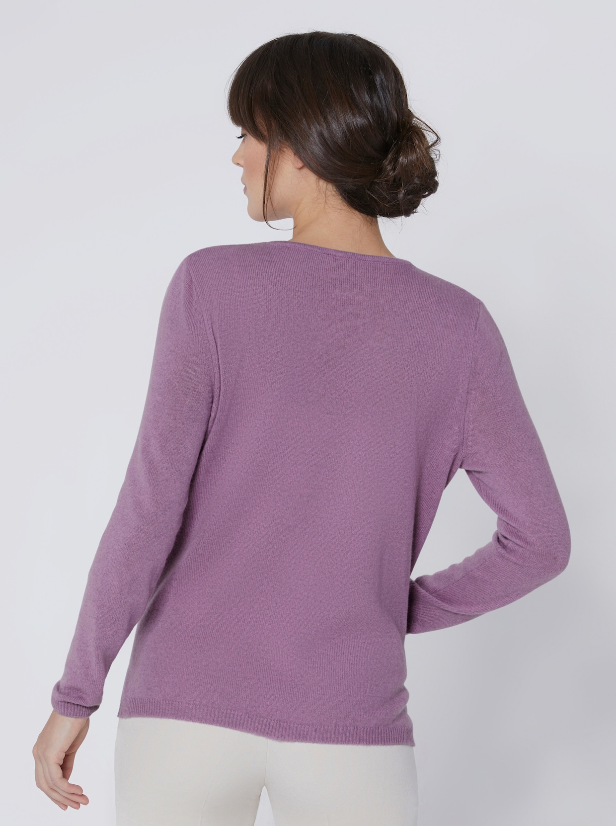 CREATION L PREMIUM Pullover van kasjmier - lila gemêleerd