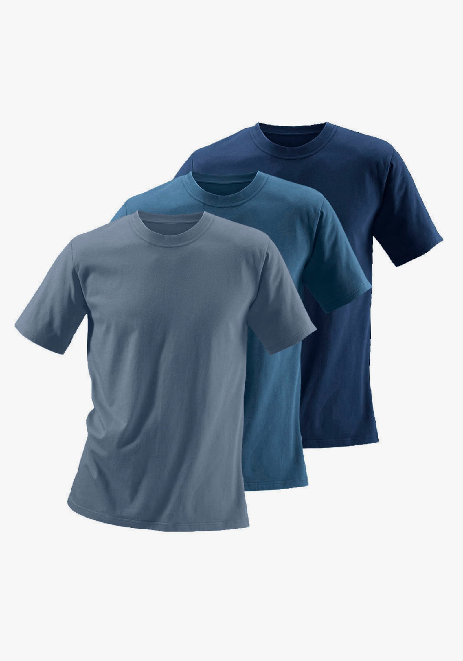 H.I.S T-Shirt - dunkelblau, mittelblau, graublau