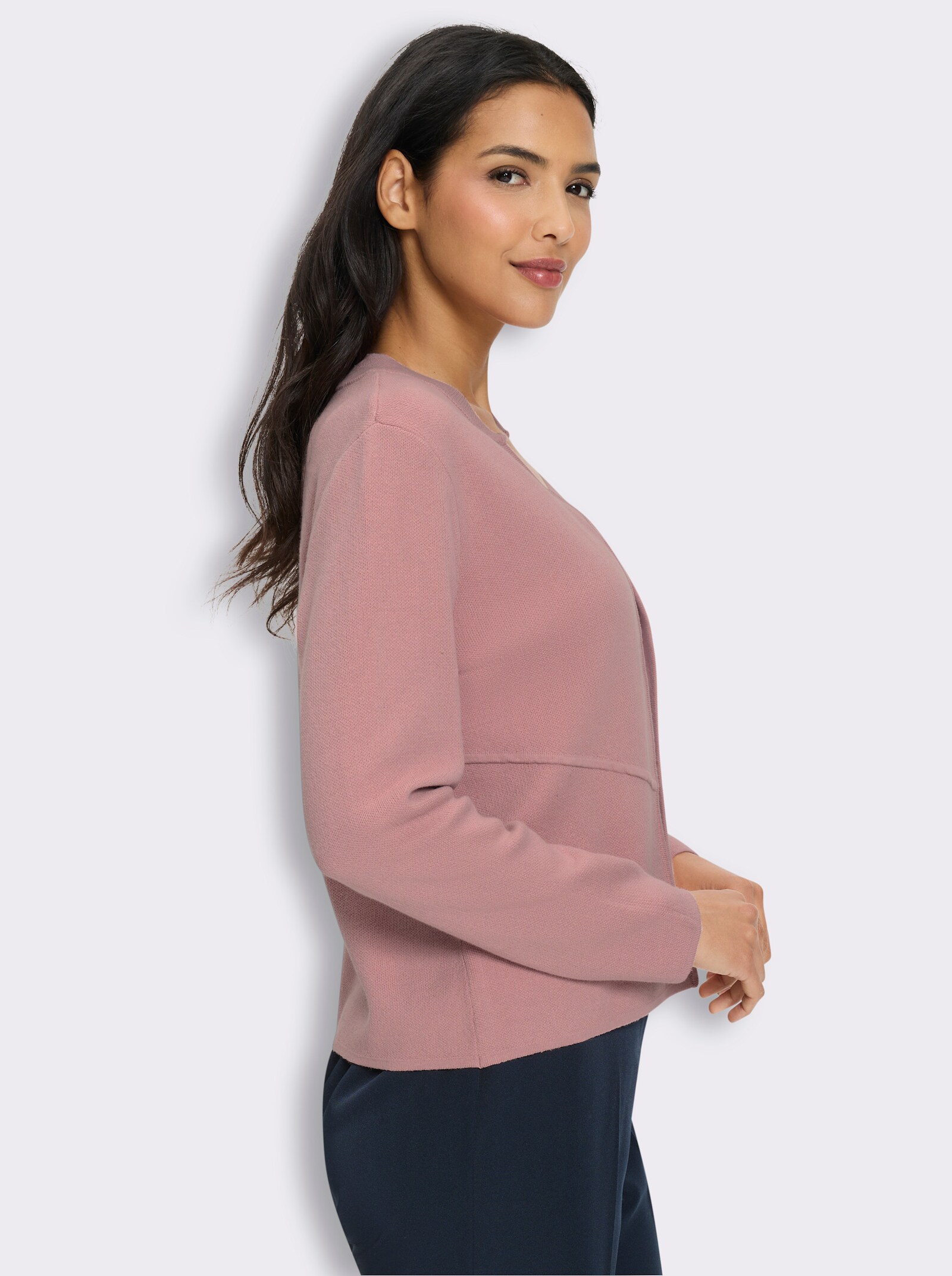 Strickjacke im Jaquard-Dessin - hortensie