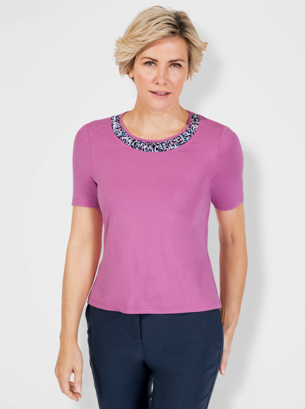 Rundhalsshirt - orchidee