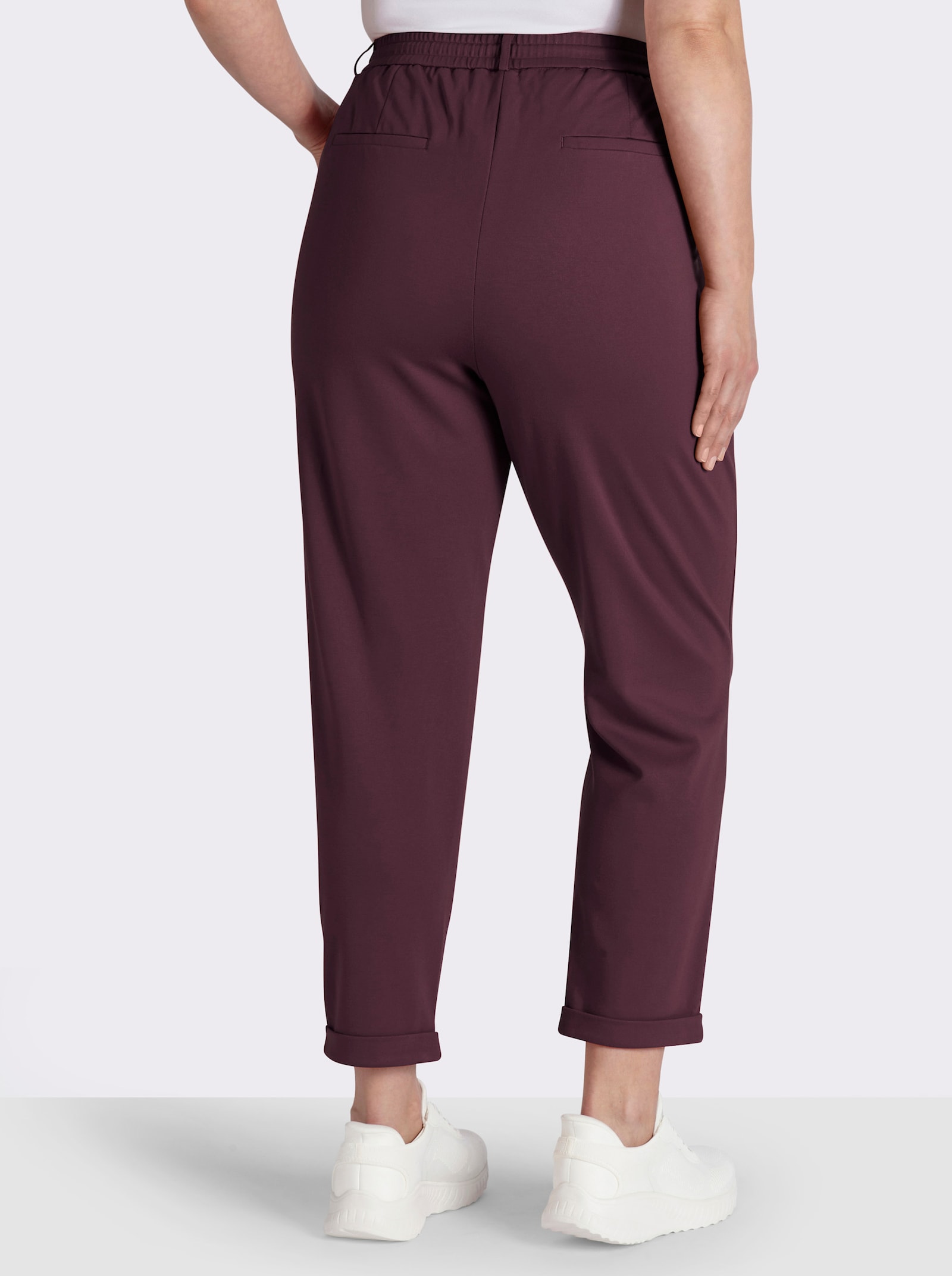 Jogg Pants in Interlock-Qualität - burgund