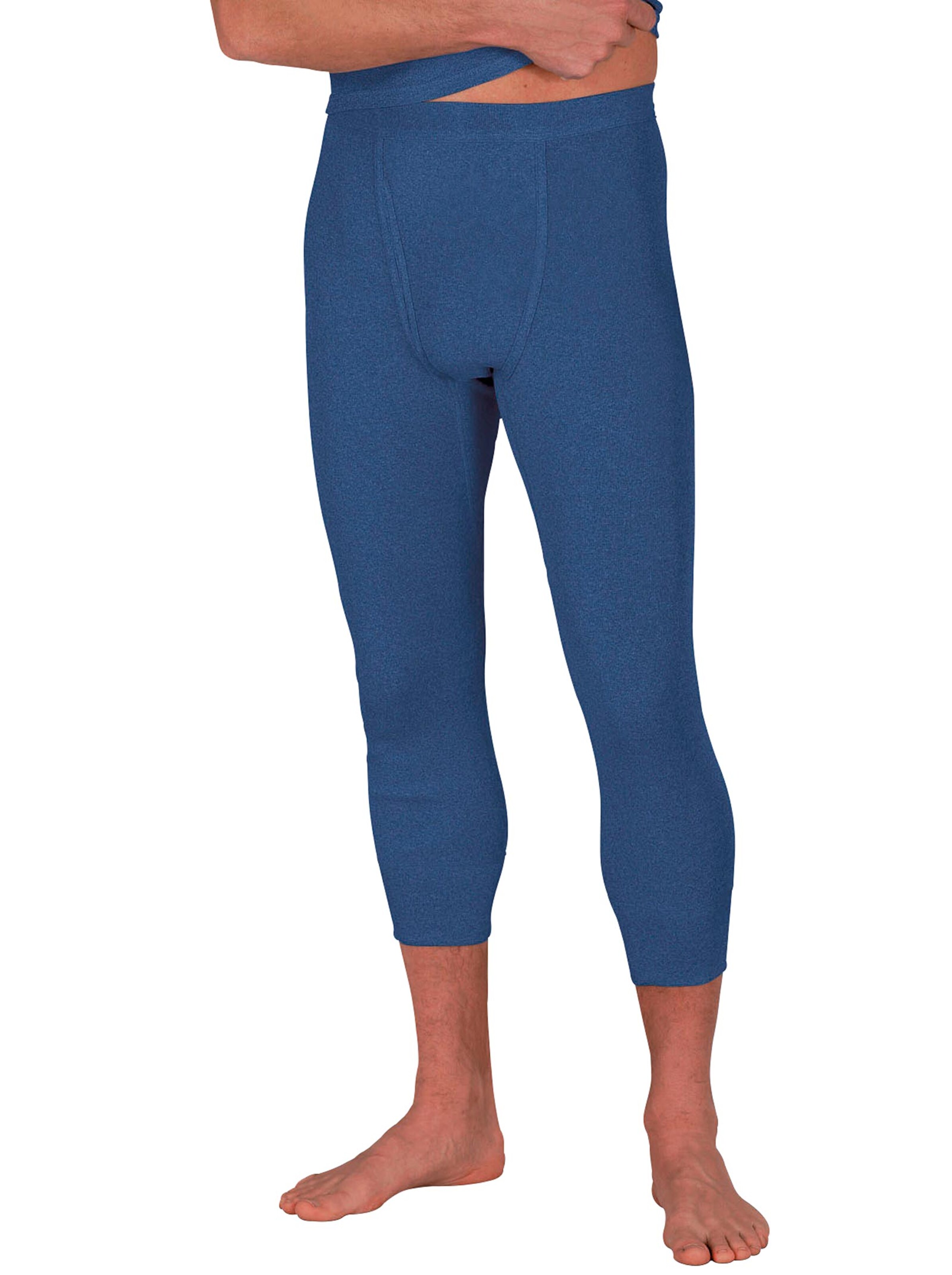 Hose 3/4-lang - dunkelblau-meliert