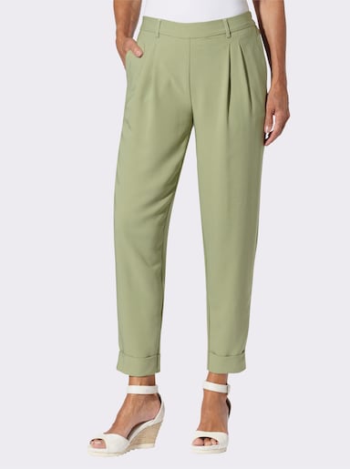 Bundfaltenhose - schilf