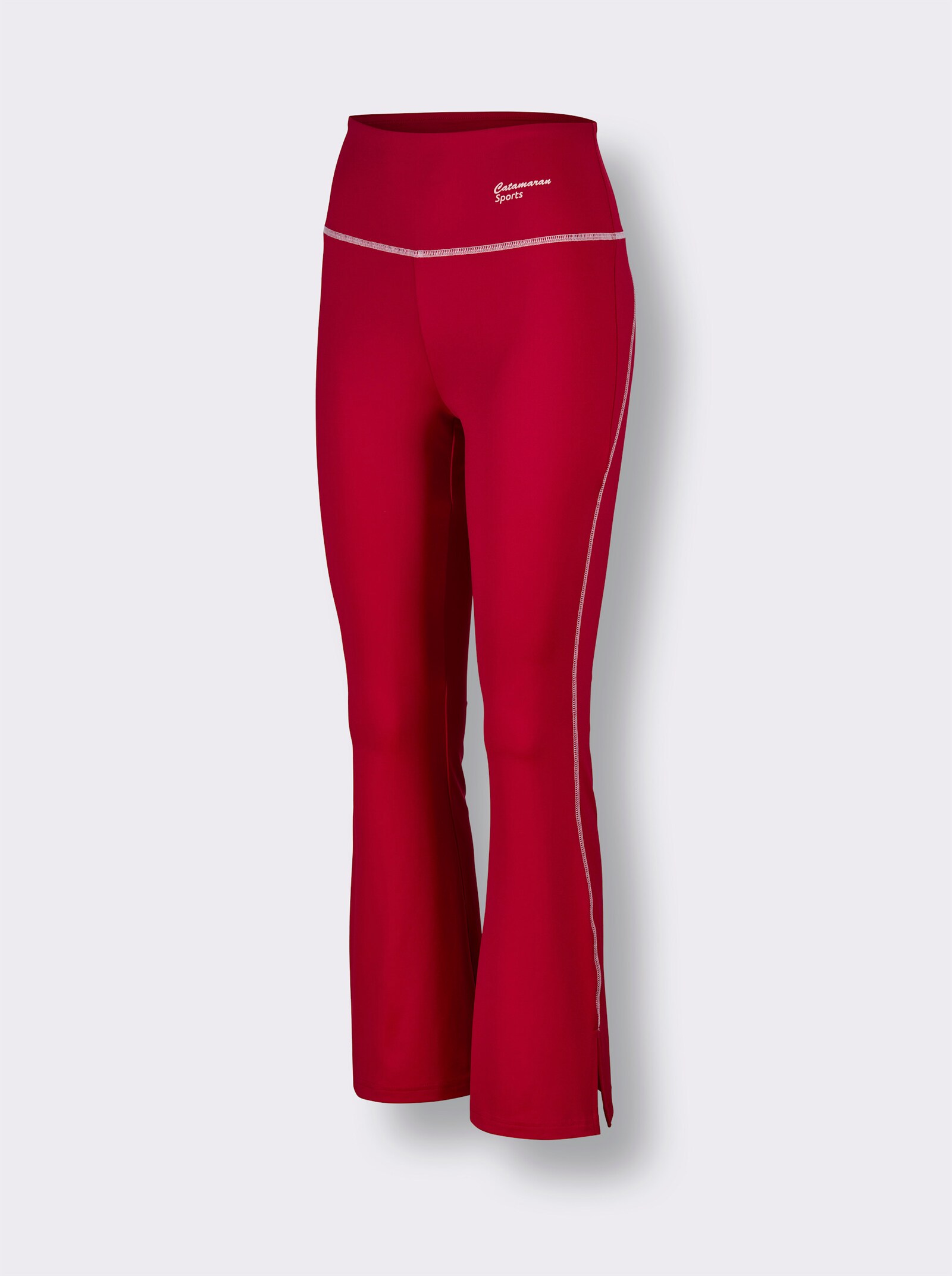Catamaran Sports Funktionshose mit Schlitzen am Beinabschluss - rot