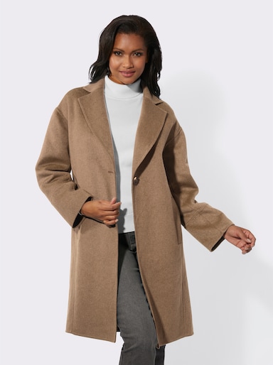 Kurzmantel in Doubleface-Qualität - camel