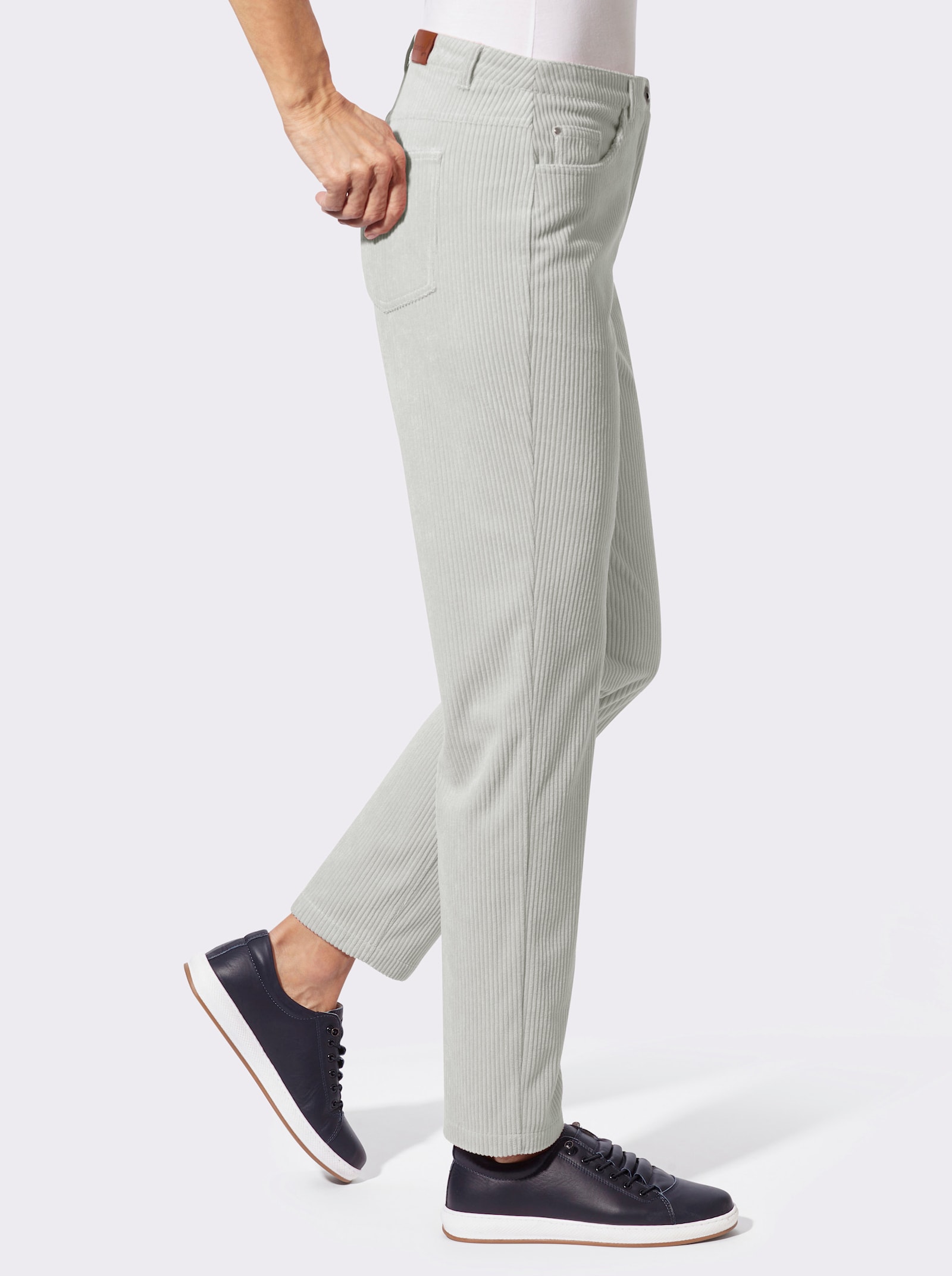 Cordhose in 5-Pocket-Form - ecru
