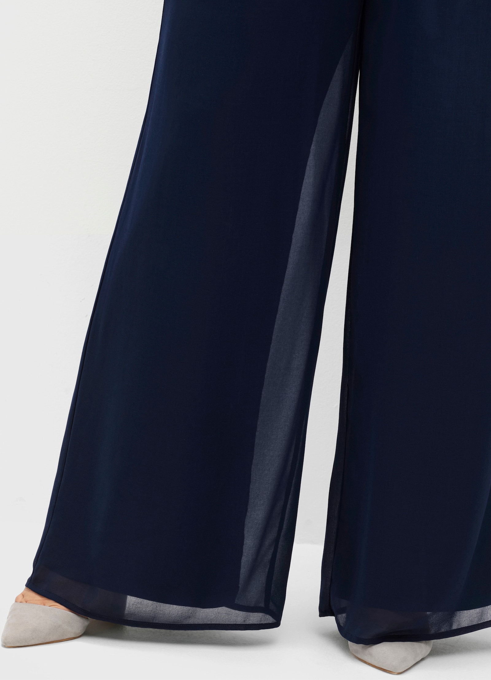 sheego Palazzohose aus Chiffon, im Lagenlook - marine