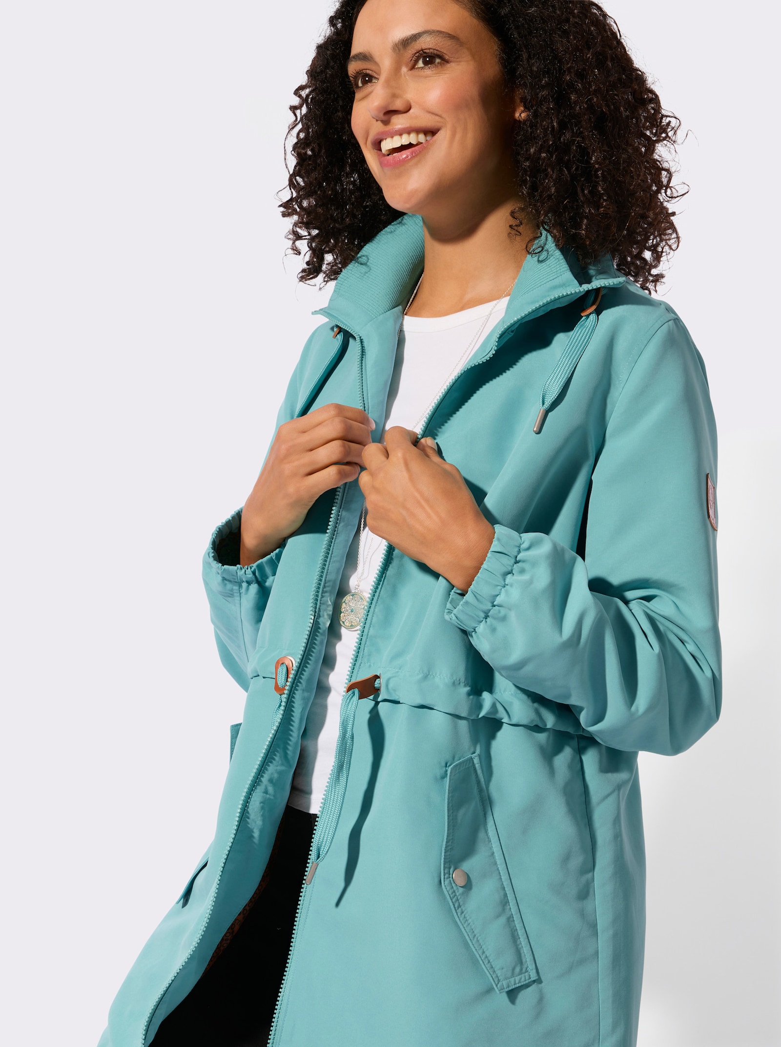 Parka mit 2-Wege-Reissverschluss - ozean