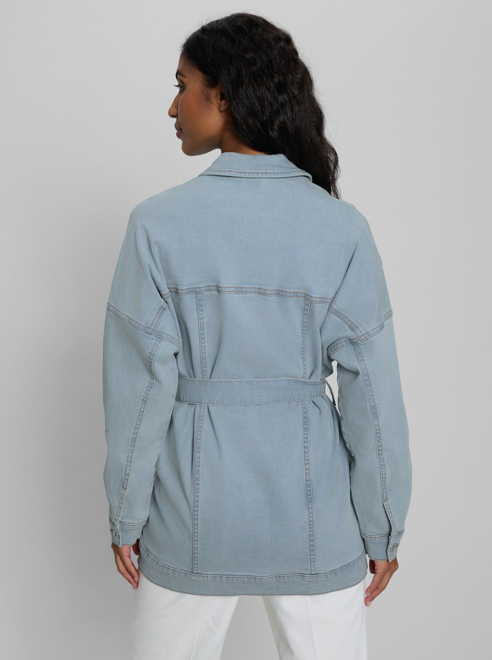 heine Jeansblazer mit Bindegürtel - blue-bleached
