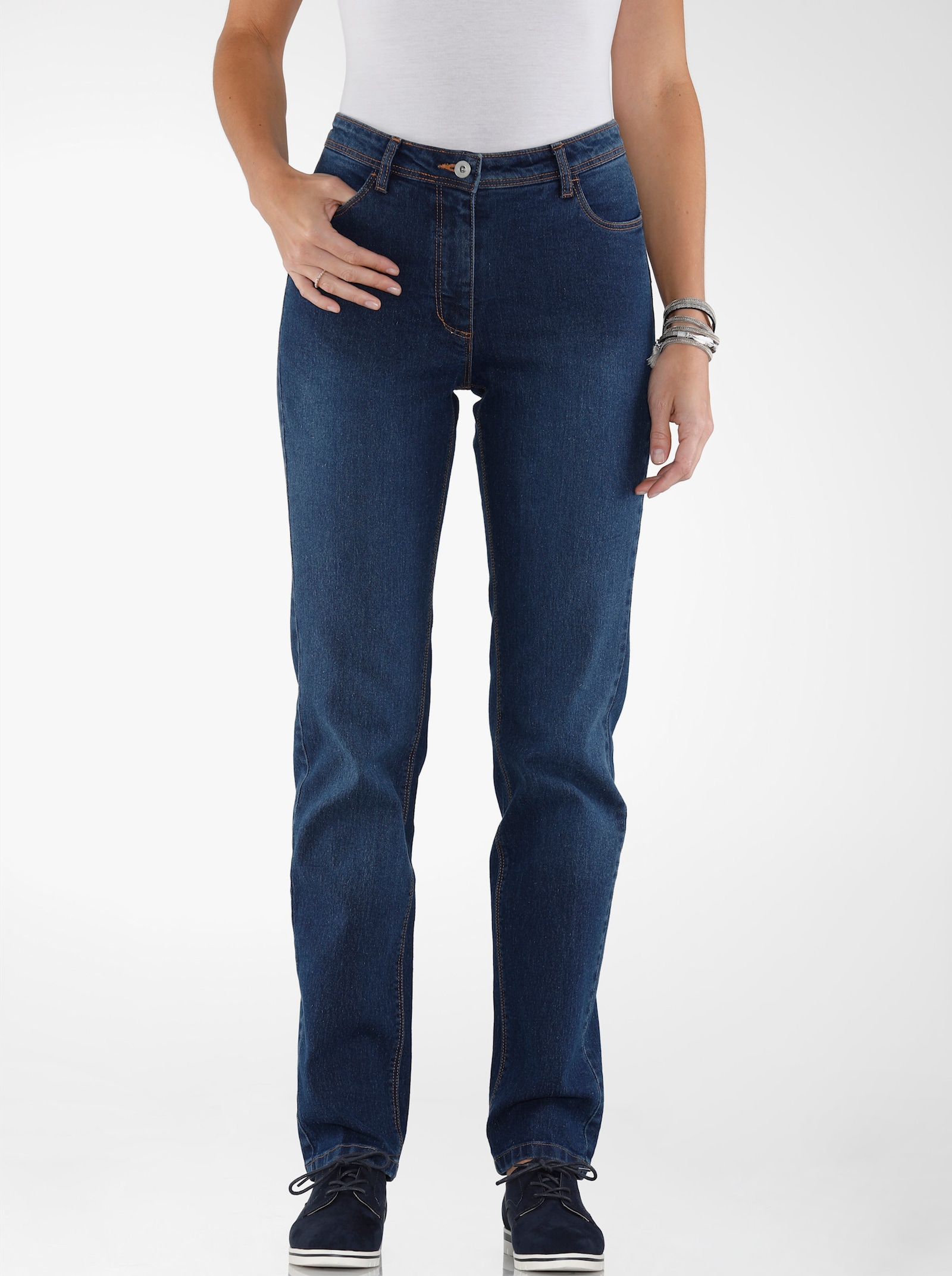 Jeans met push-up-effect - blue-stonewashed