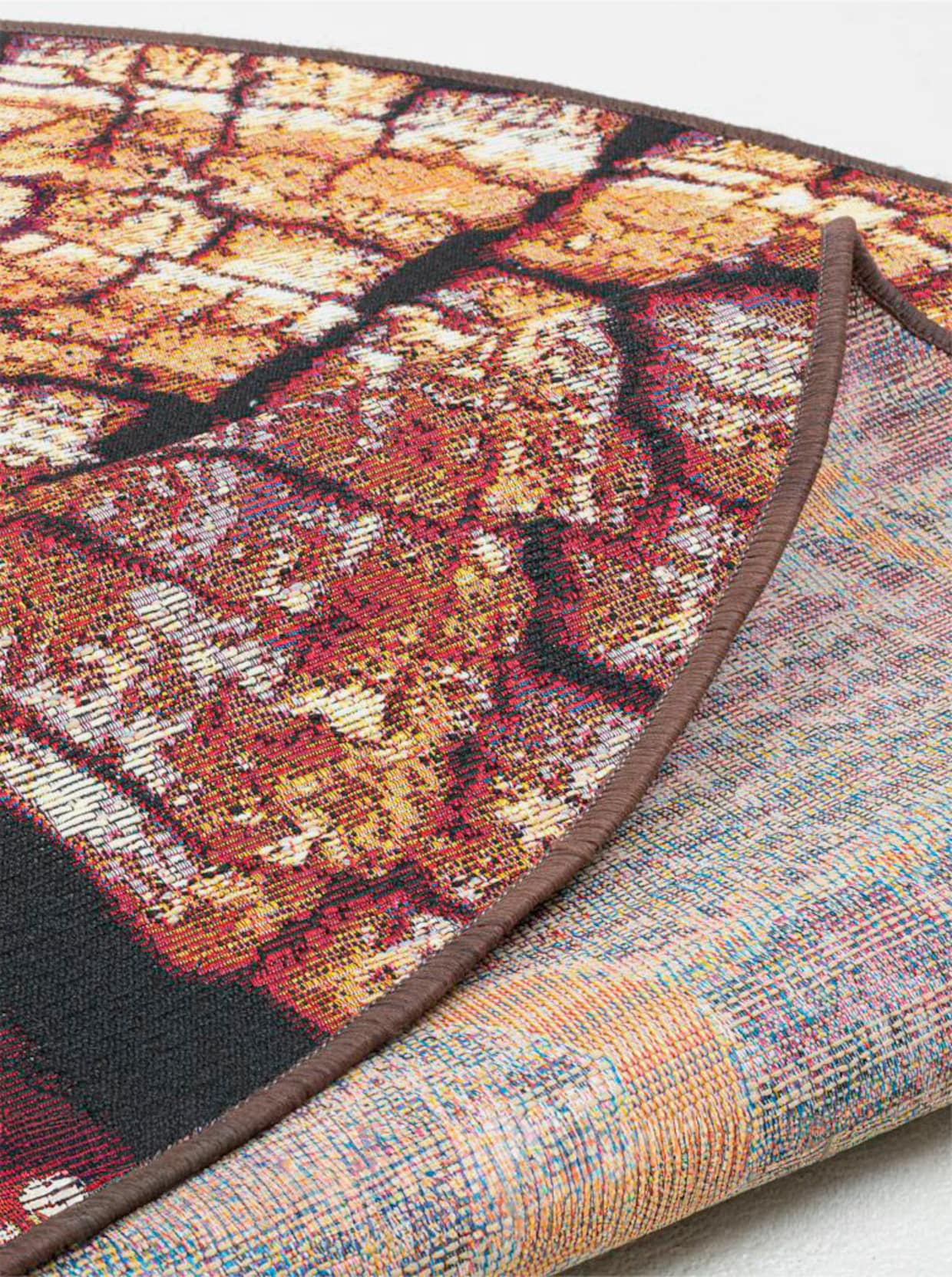 Theko Teppich - braun-gemustert