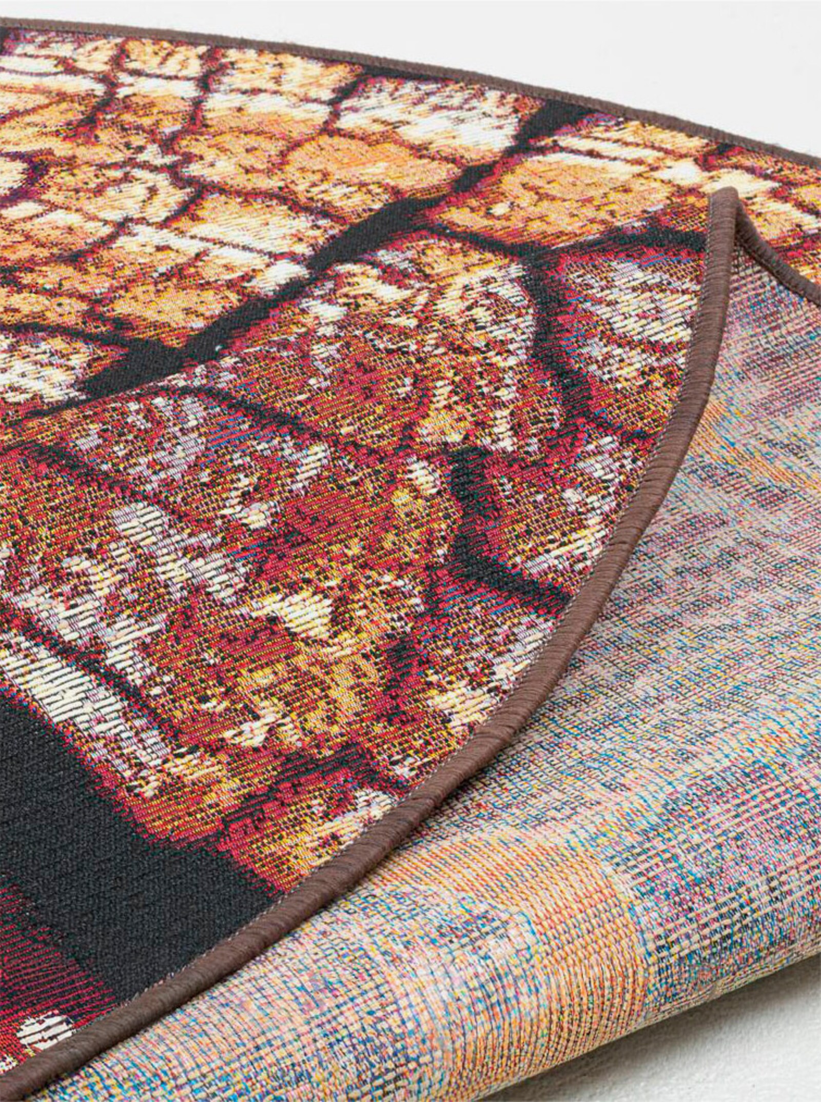 Theko Teppich - braun-gemustert