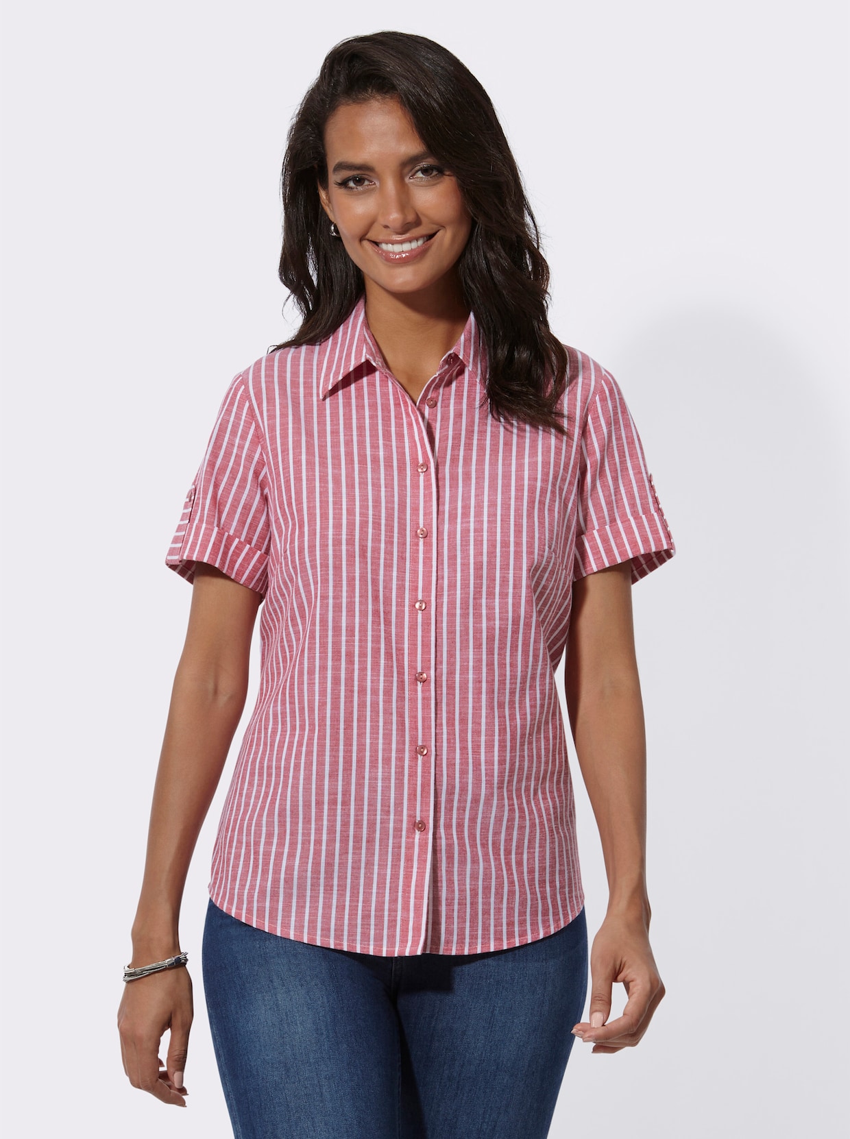 Gestreepte blouse - rood gestreept