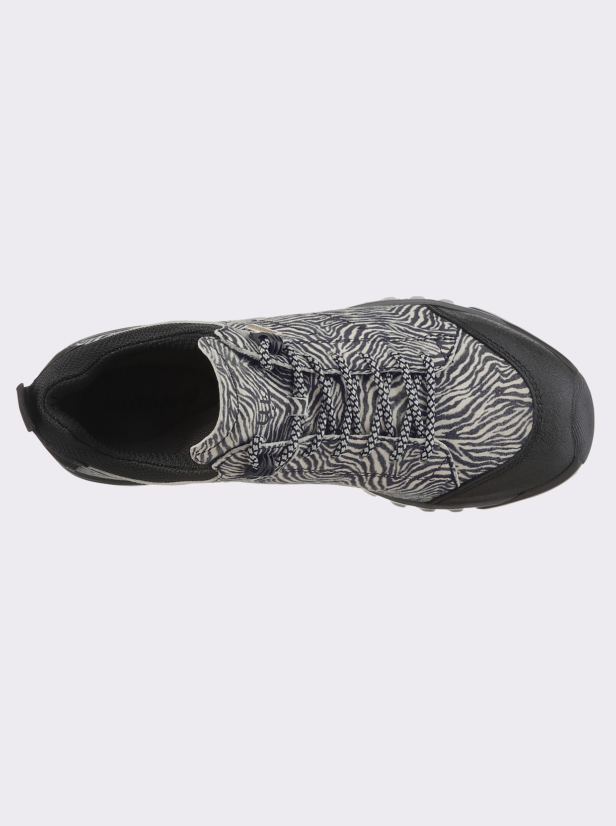 Waldläufer Schnürschuh - schwarz-gemustert