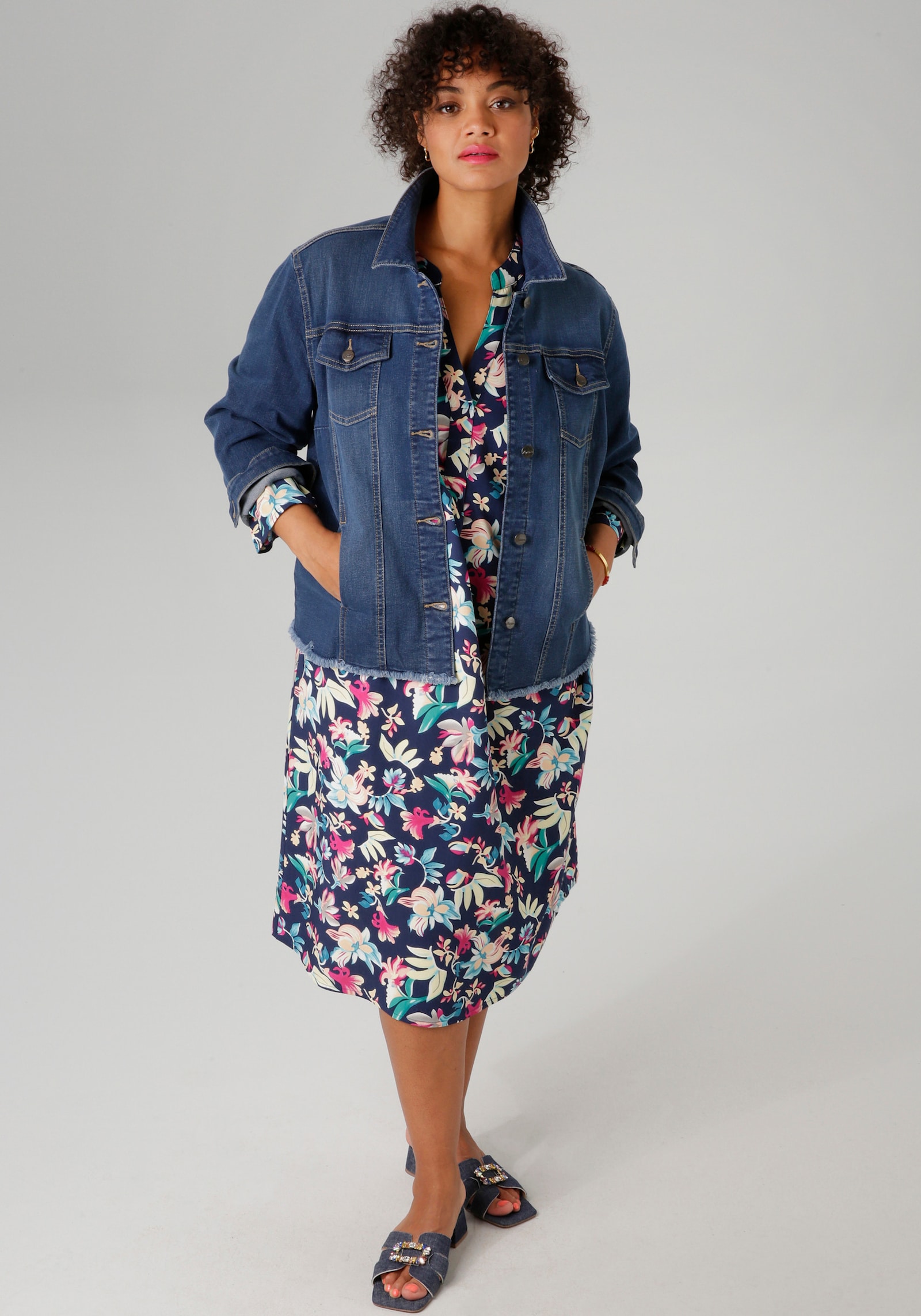 Aniston PLUS Jeansjacke - blue