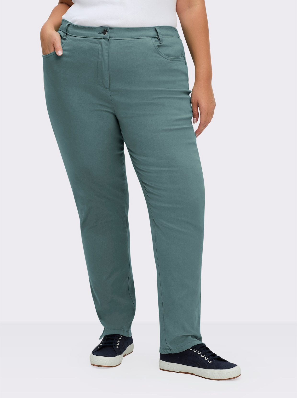 Jeans mit Stretch-Anteil - jade