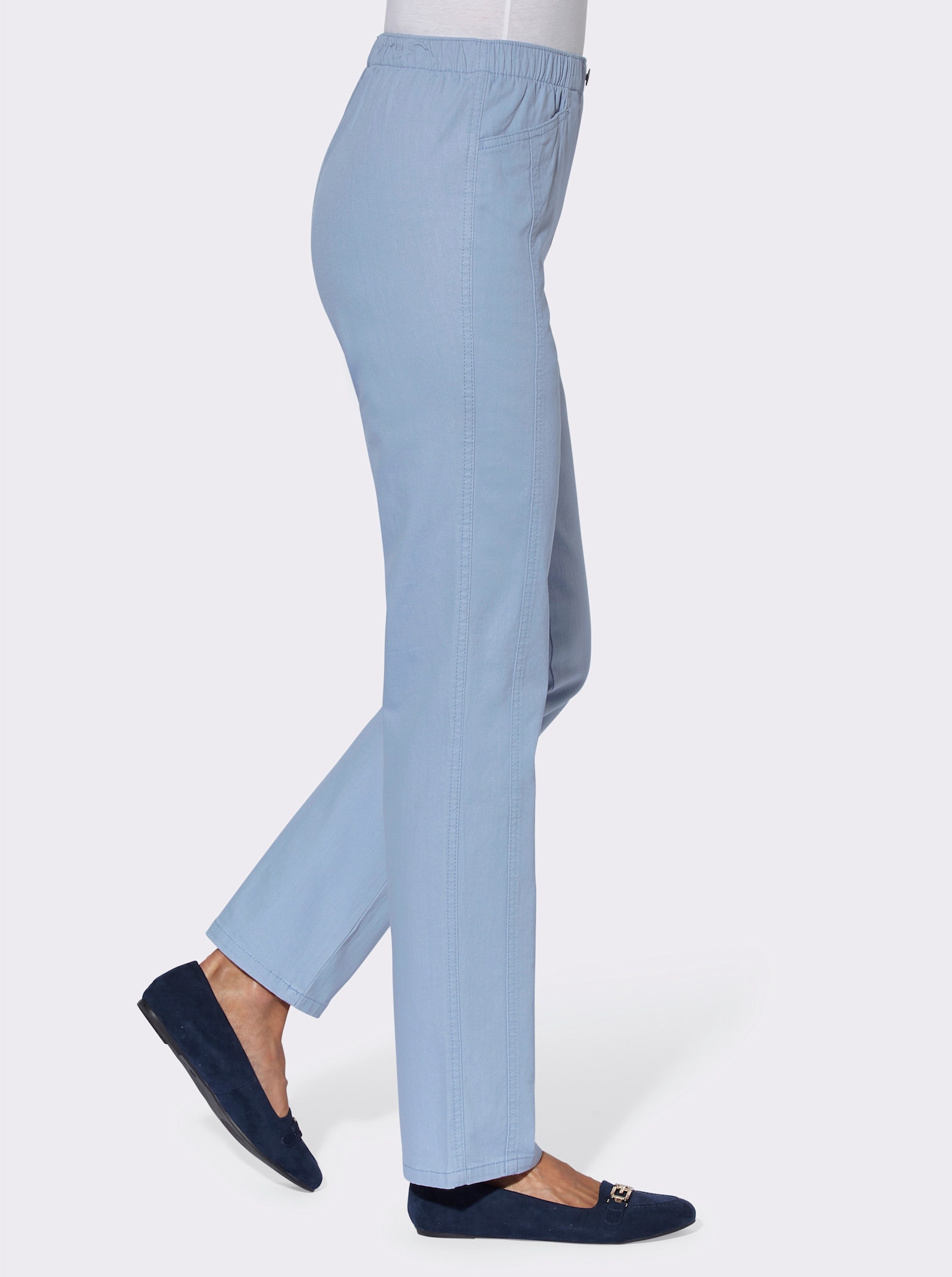 Schlupfjeans mit Rundum-Dehnbund - bleu