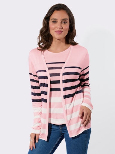Twin-Set - rosé-marine-geringelt