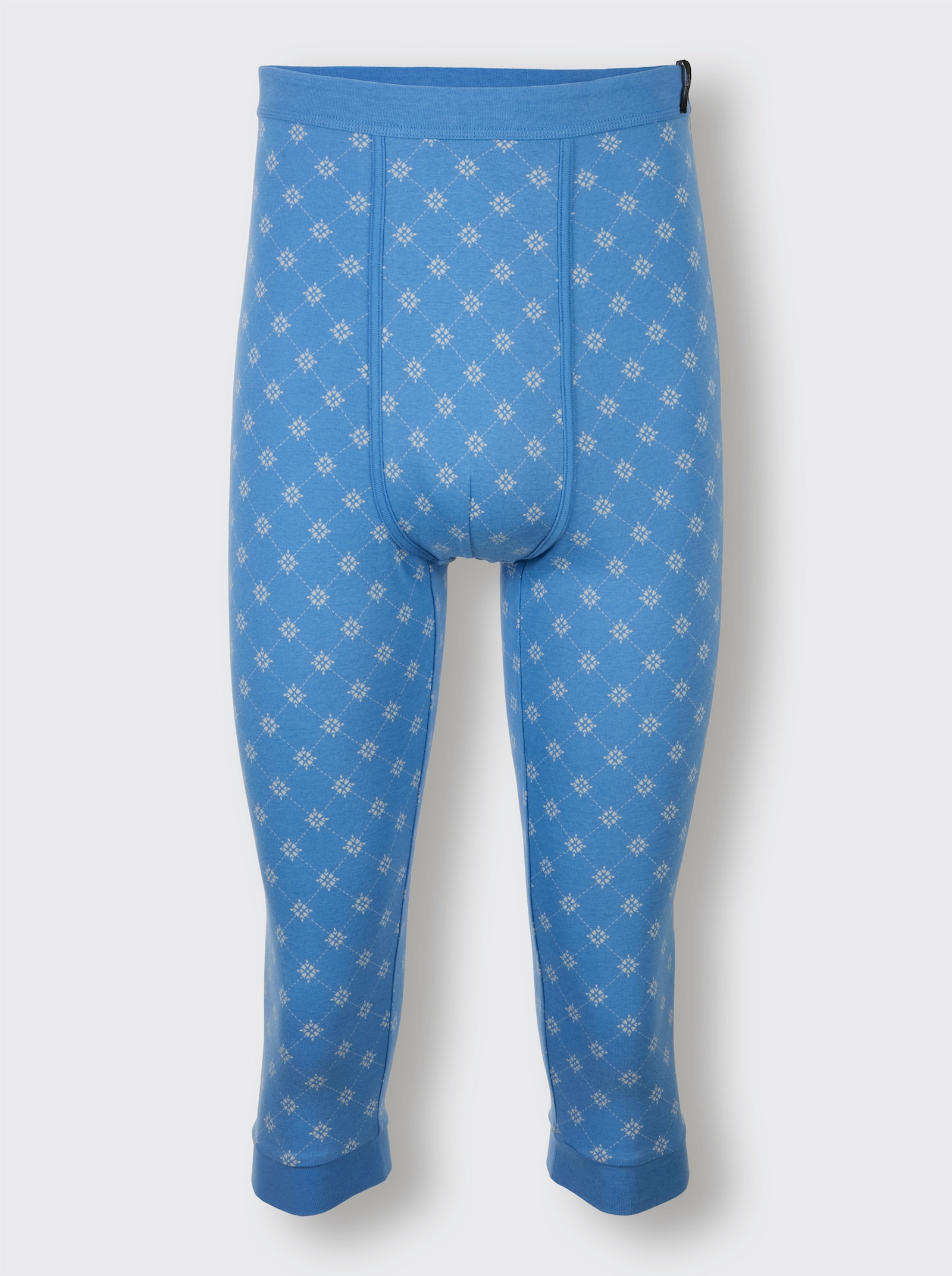 wäschepur men Hose 3/4-lang - mittelblau + mittelblau-bedruckt