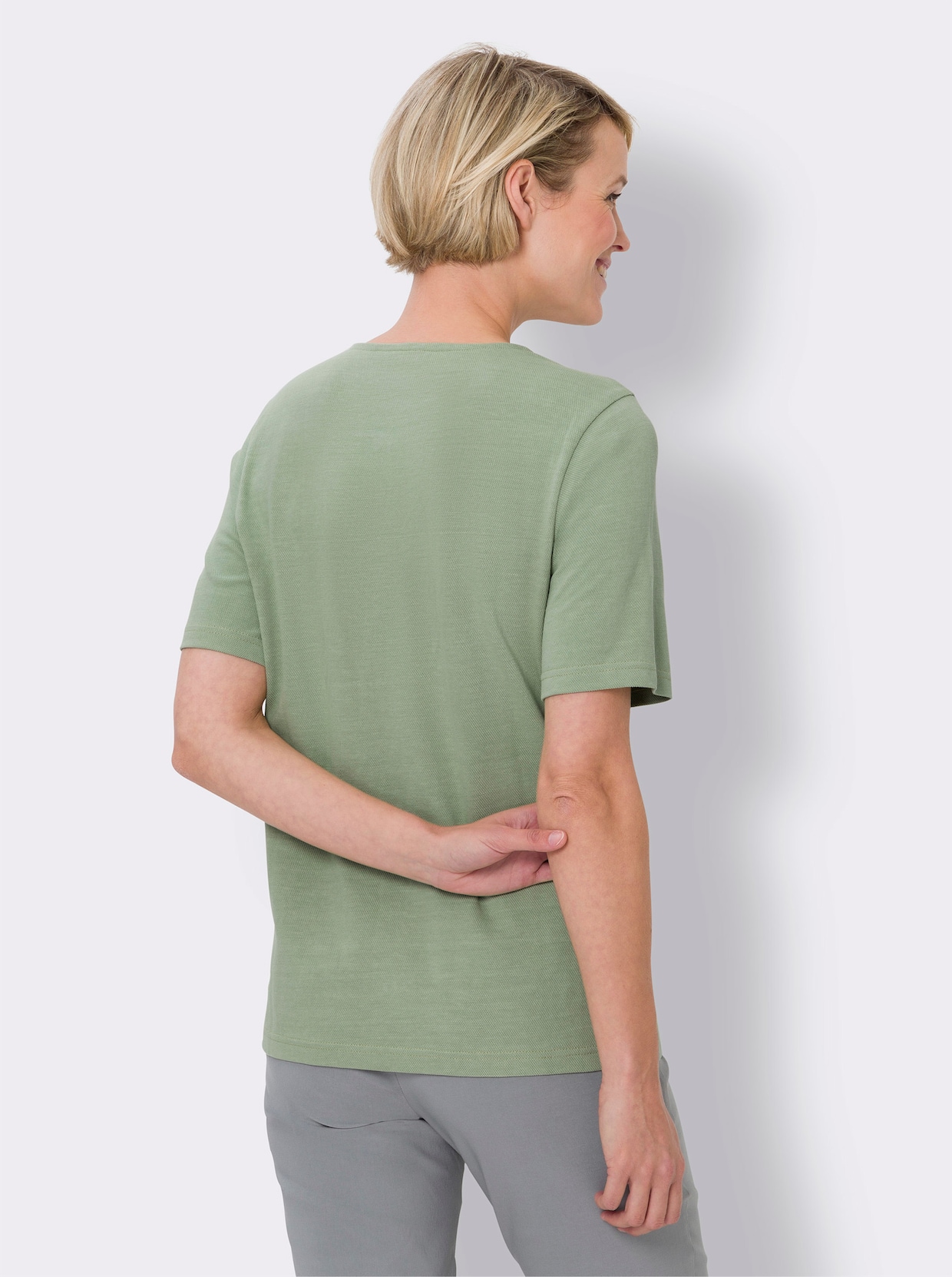 Shirt met korte mouwen - eucalyptus