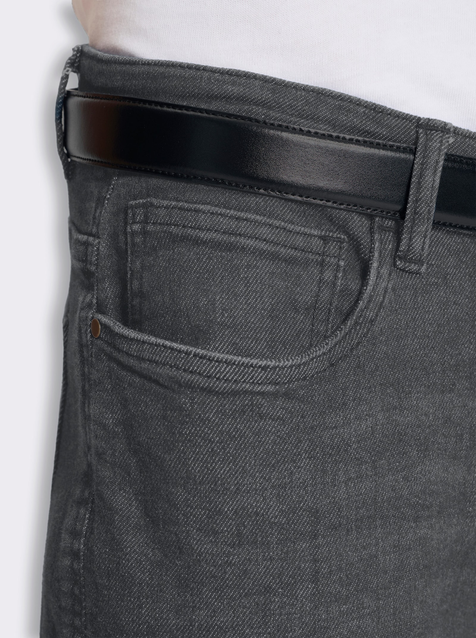 Jeans mit Stretch - grey denim
