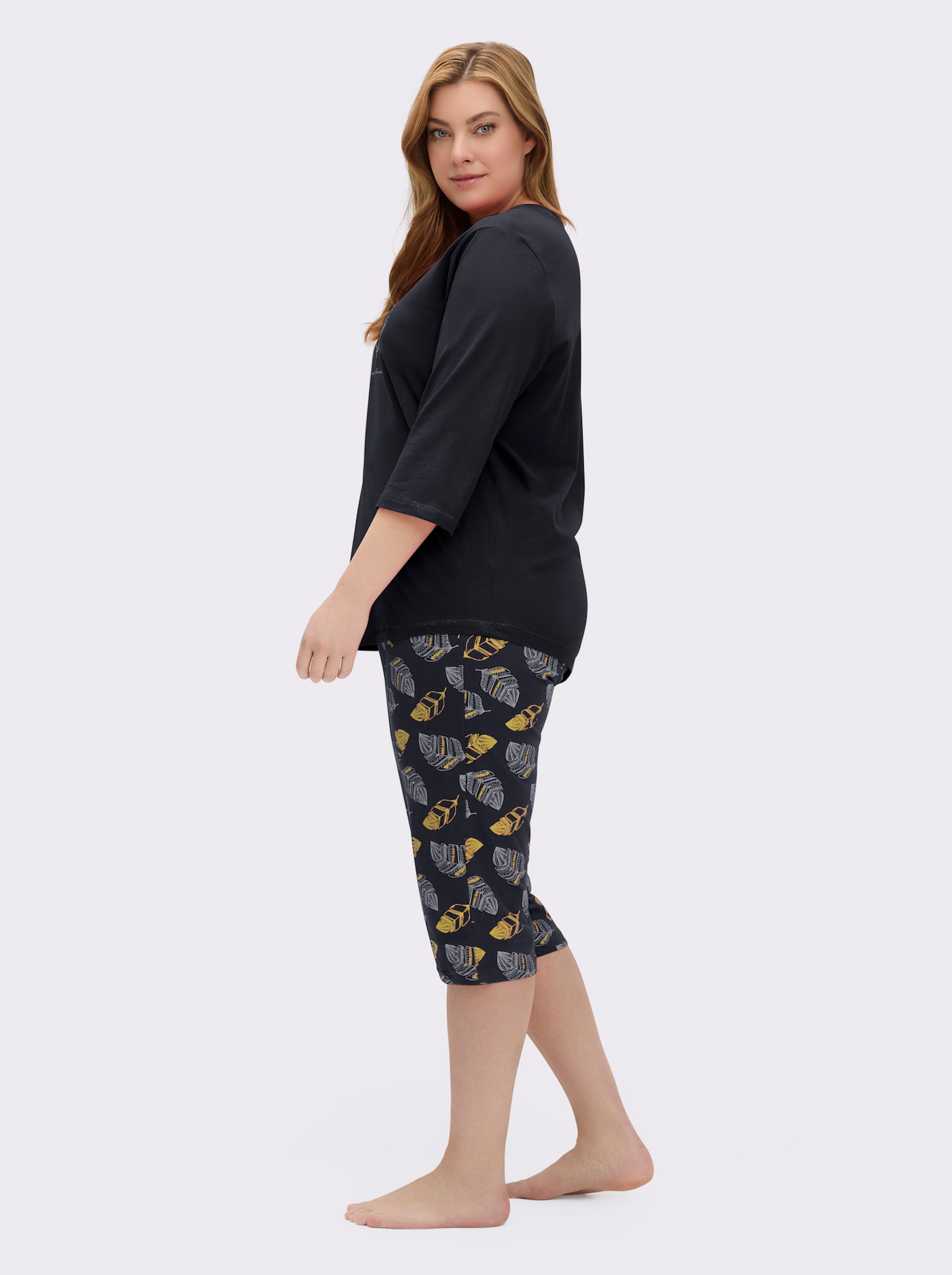 wäschepur Schlafanzug mit Glanz-Effekten - marine