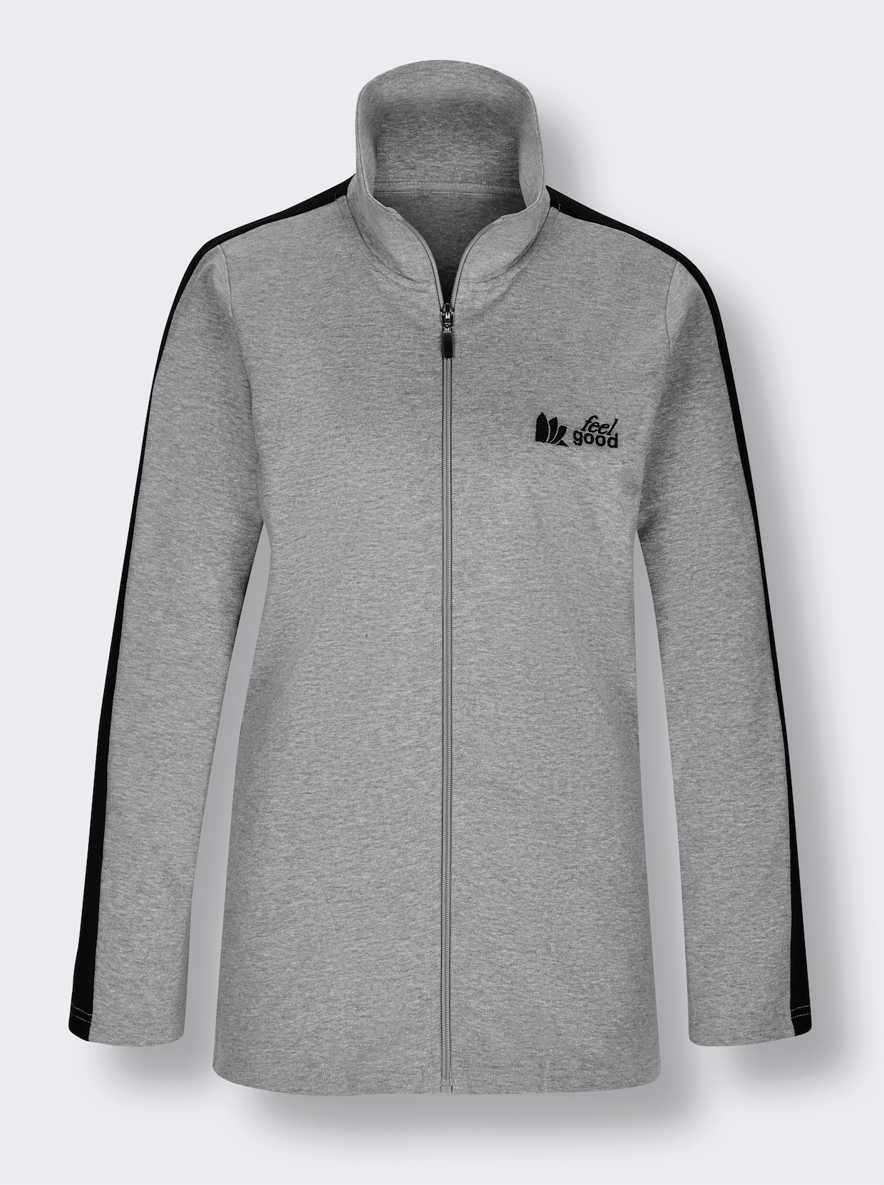 feel good Jacke - grau-meliert-schwarz
