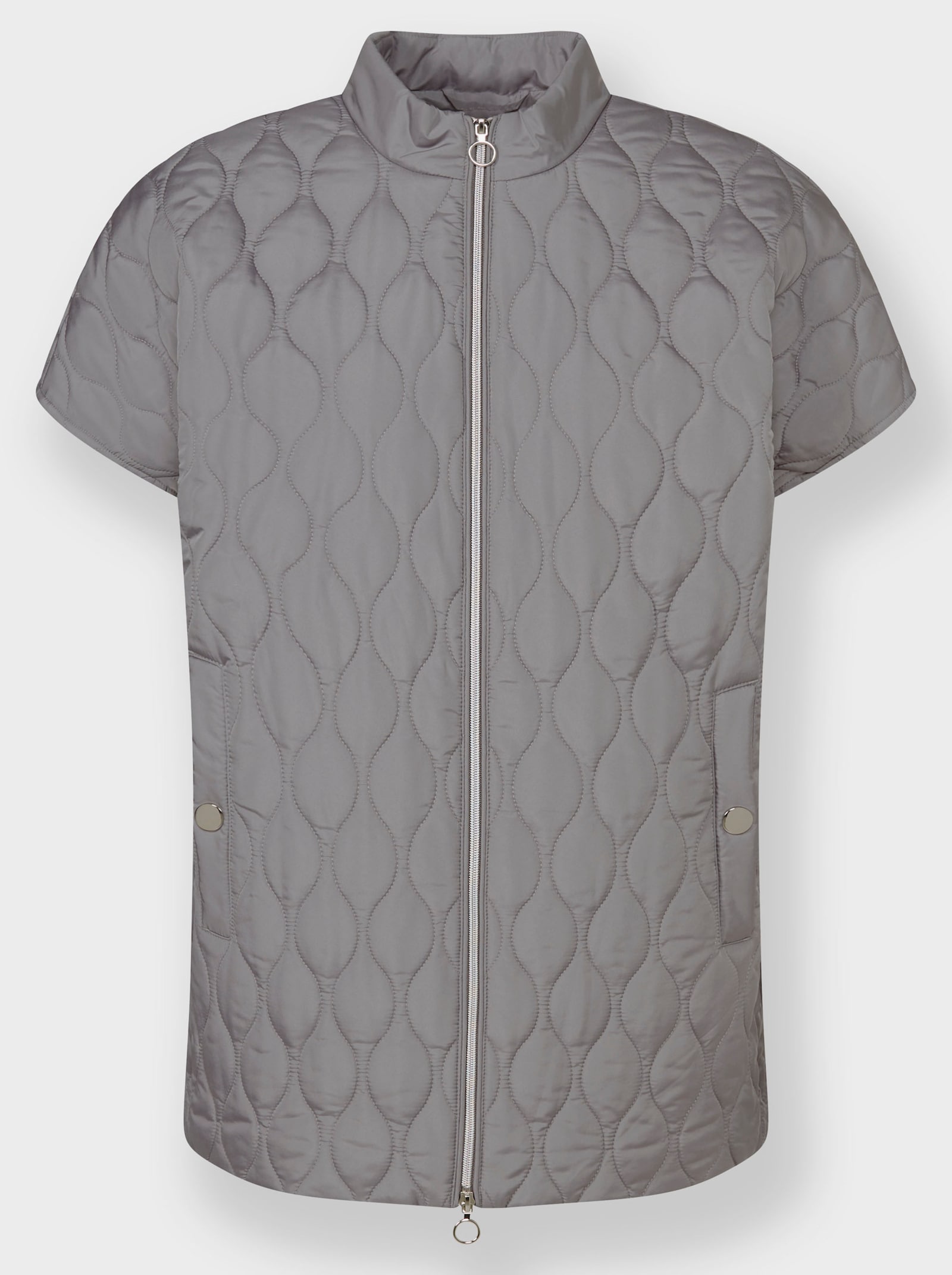 Steppweste in Oversize-Schnitt - grau