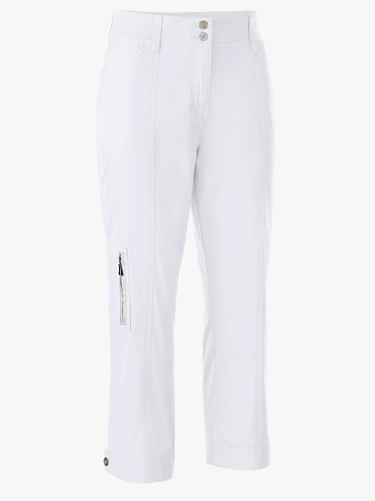 Elastické nohavice - biela